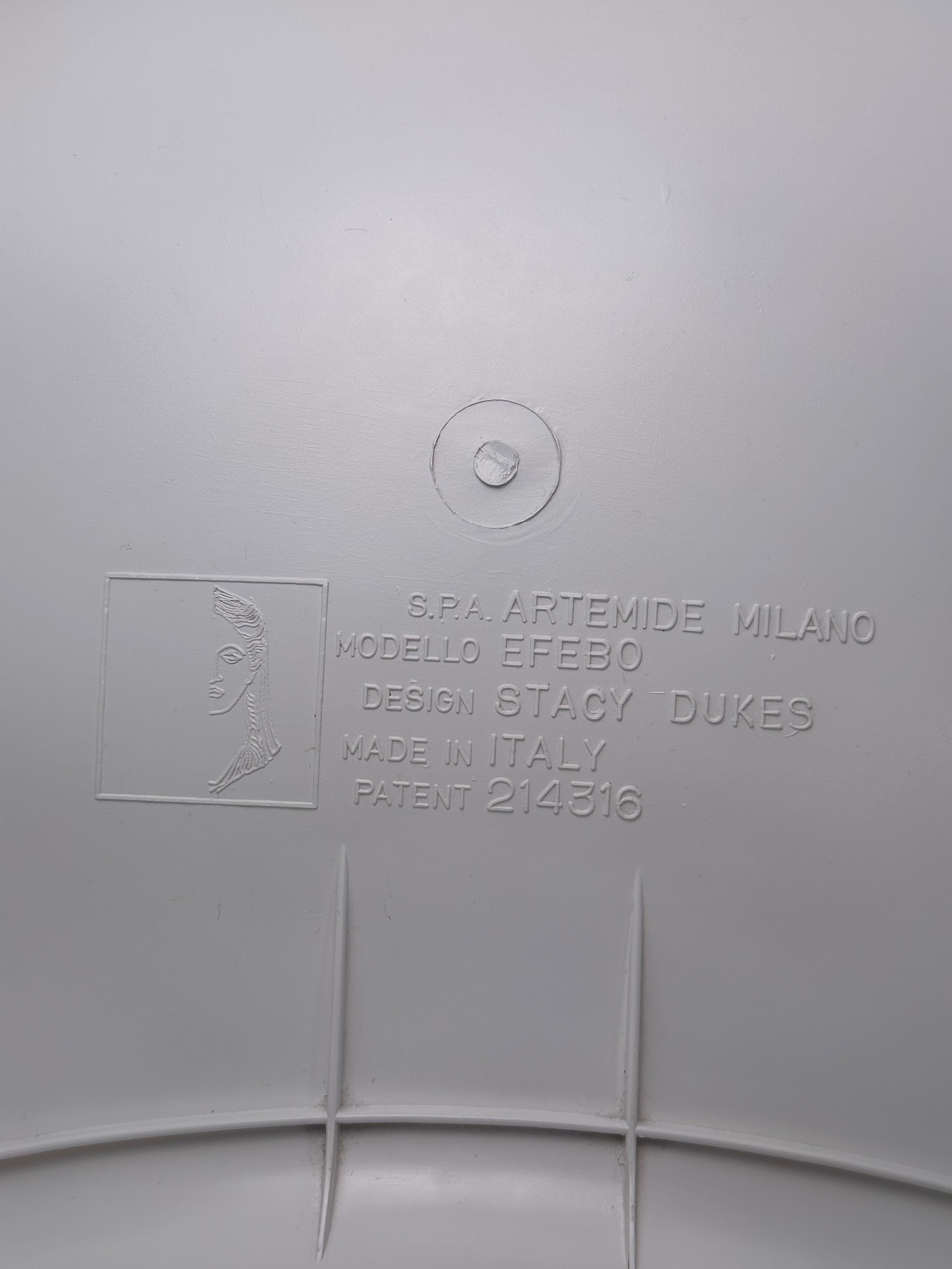 Tabouret efebo par Stacy Dukes pour Artemide, Italie 1966
