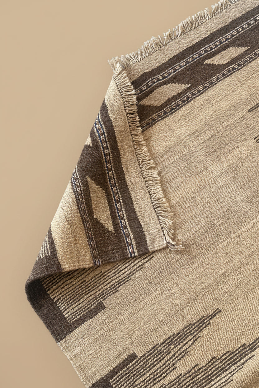 tapis "Kilim" plat tissé à la main, style Navajo