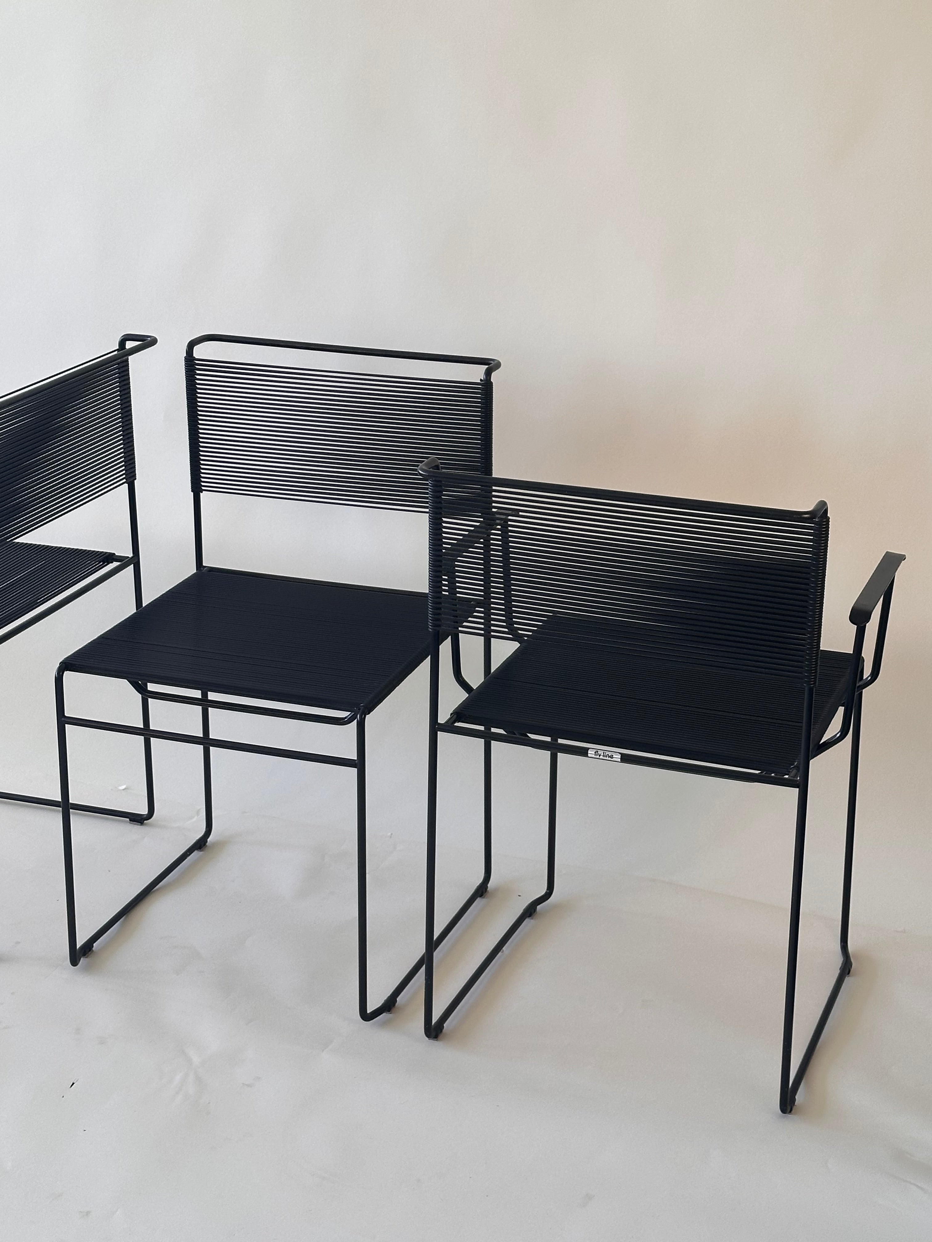 Set de 4 chaises « Spaghetti » par Giandomenico Belotti pour FlyLine, 1970s