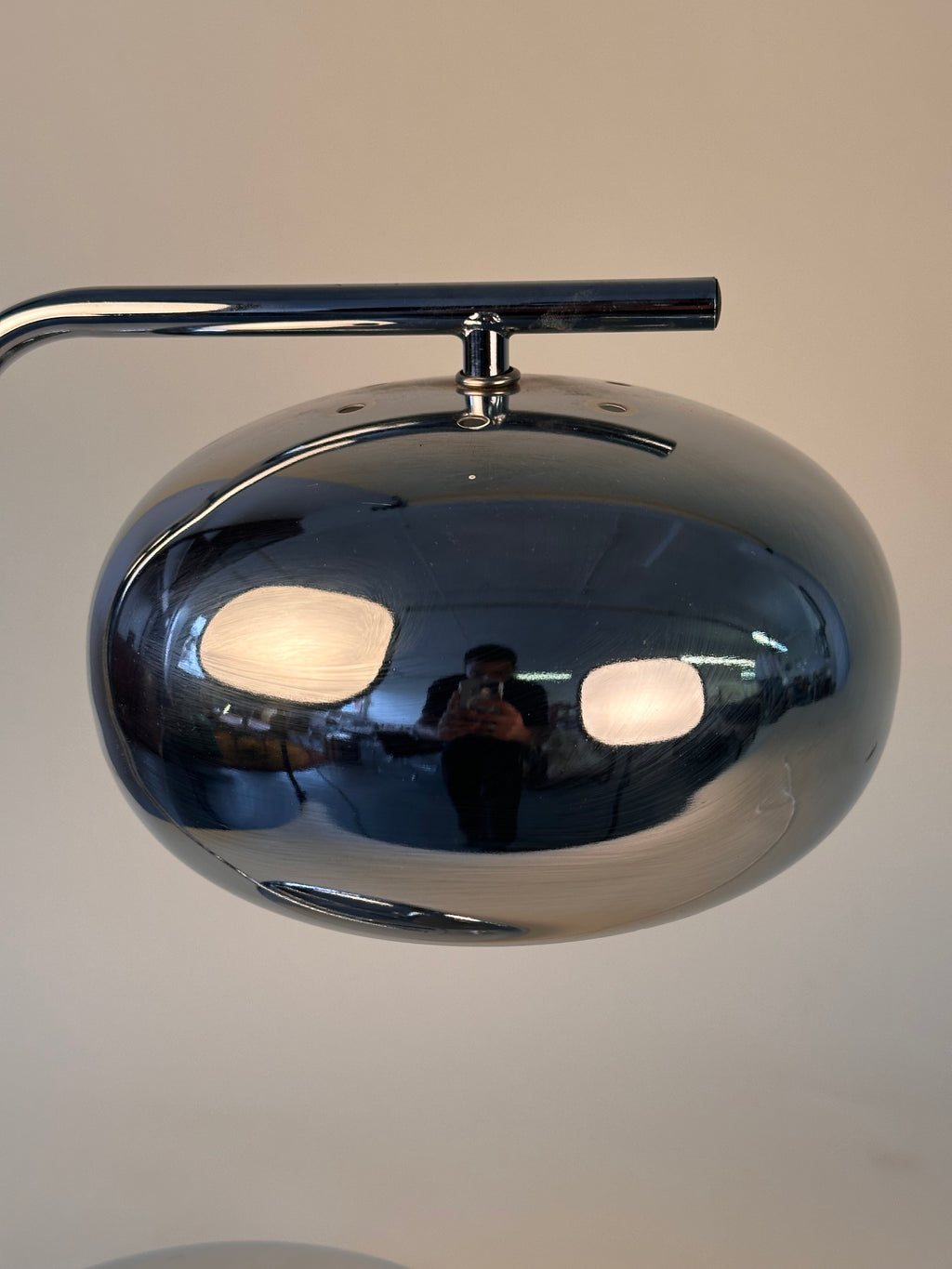 Lampe de table vintage en chrome