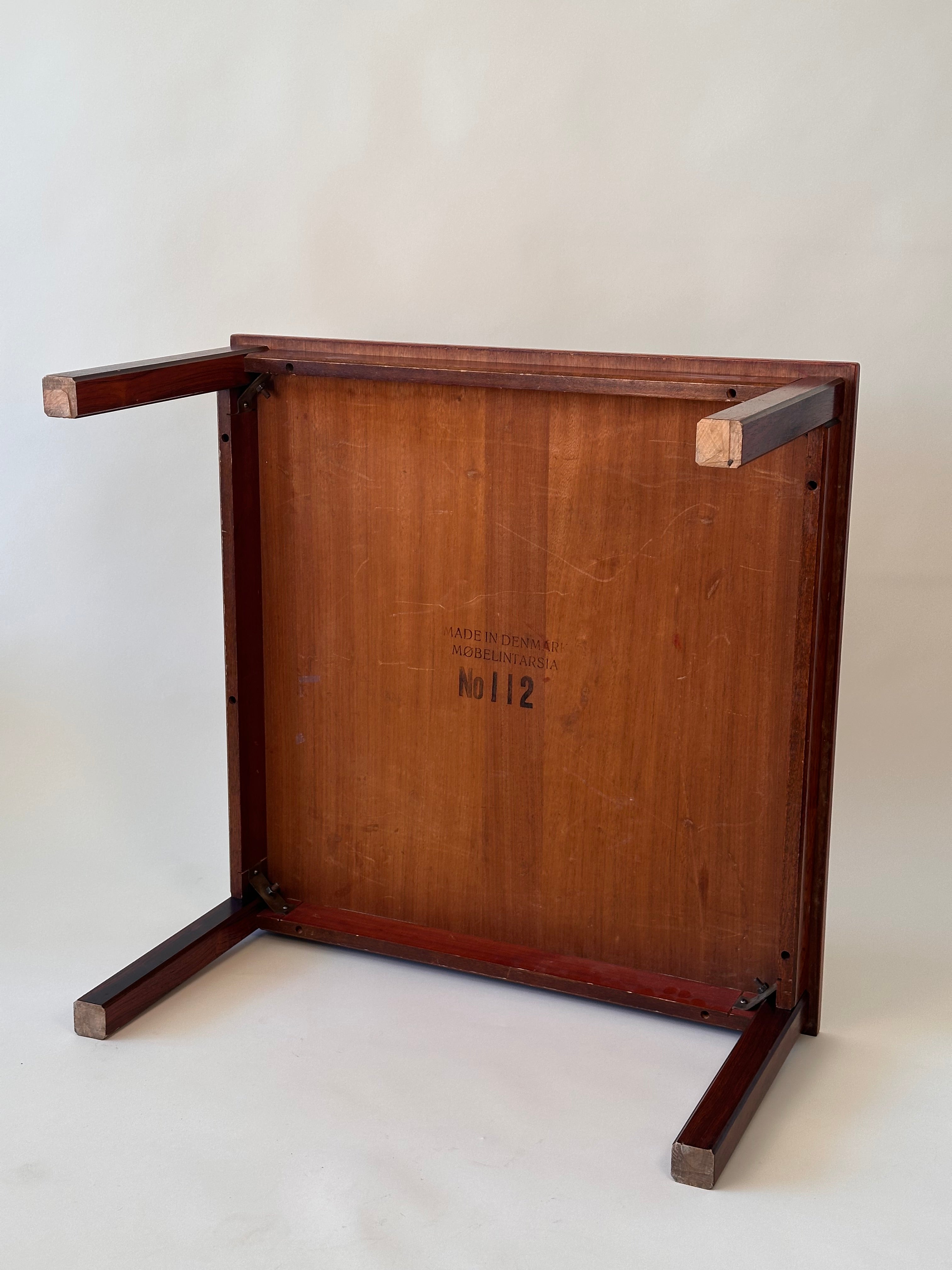 Table basse mid century en bois de rose par Møbelintarsia, Danemark