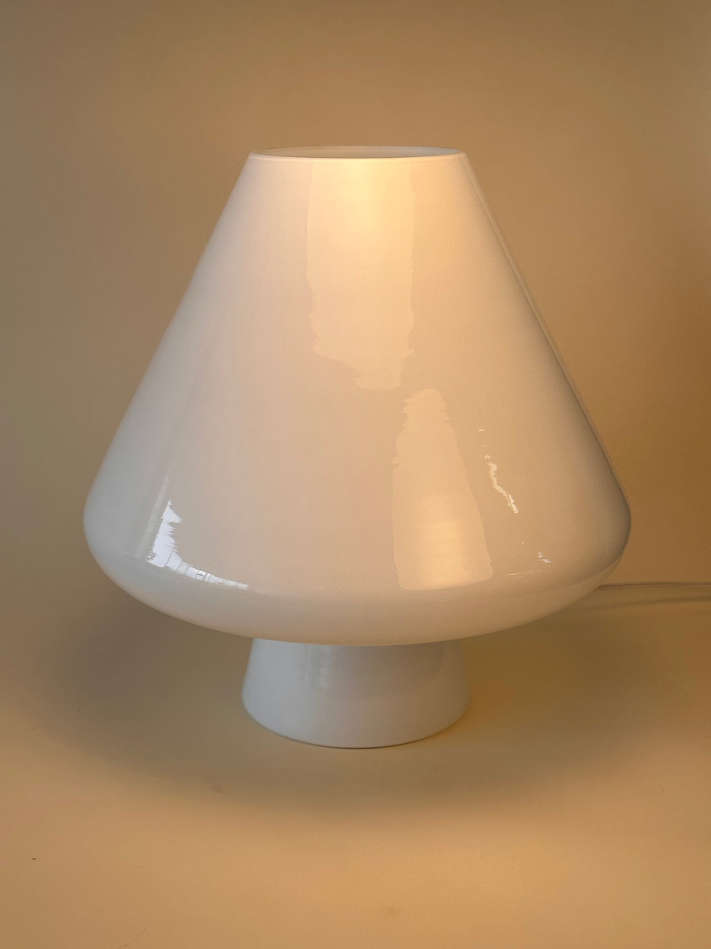 Lampe de table "champignon" en verre de Murano