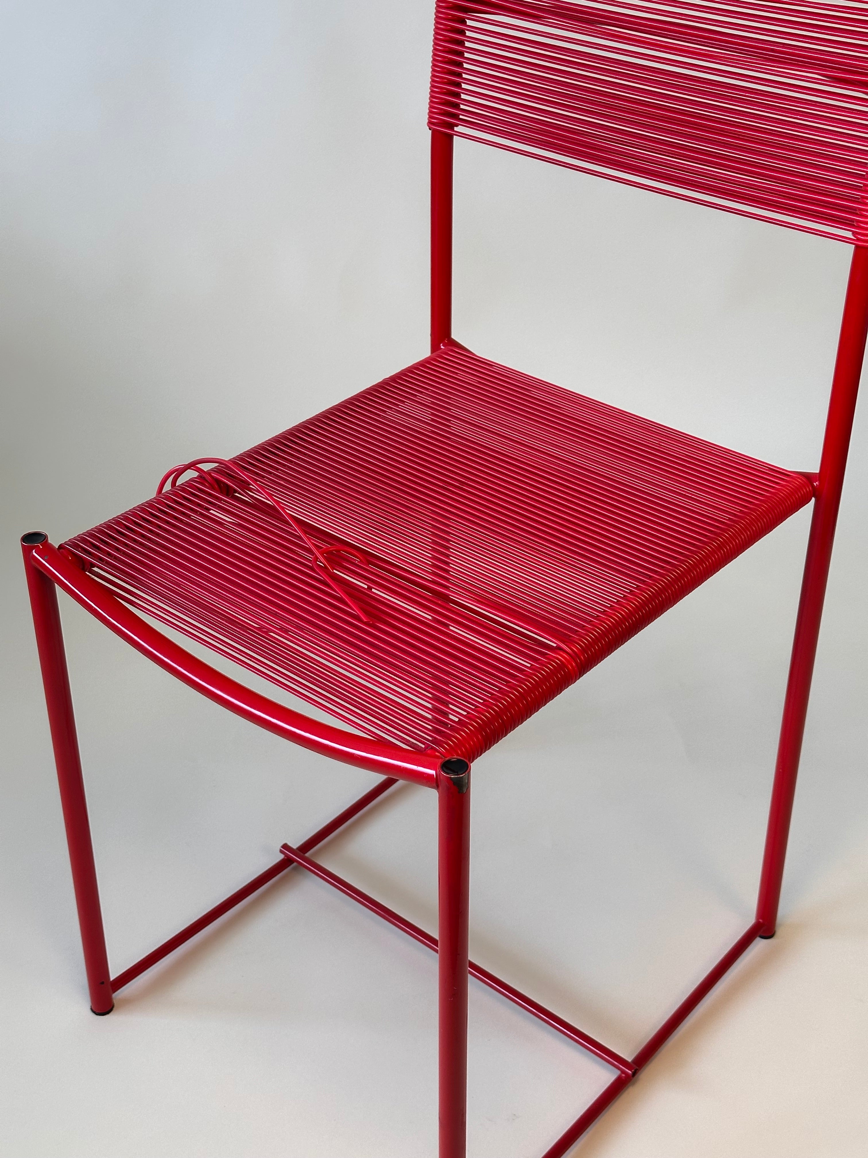 Set de 6 chaises spaghetti par Giandomenico Belotti pour Alias