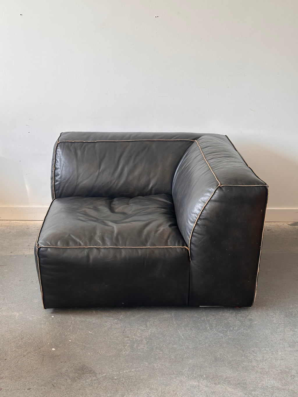 Divan modulaire 5 morceaux en cuir