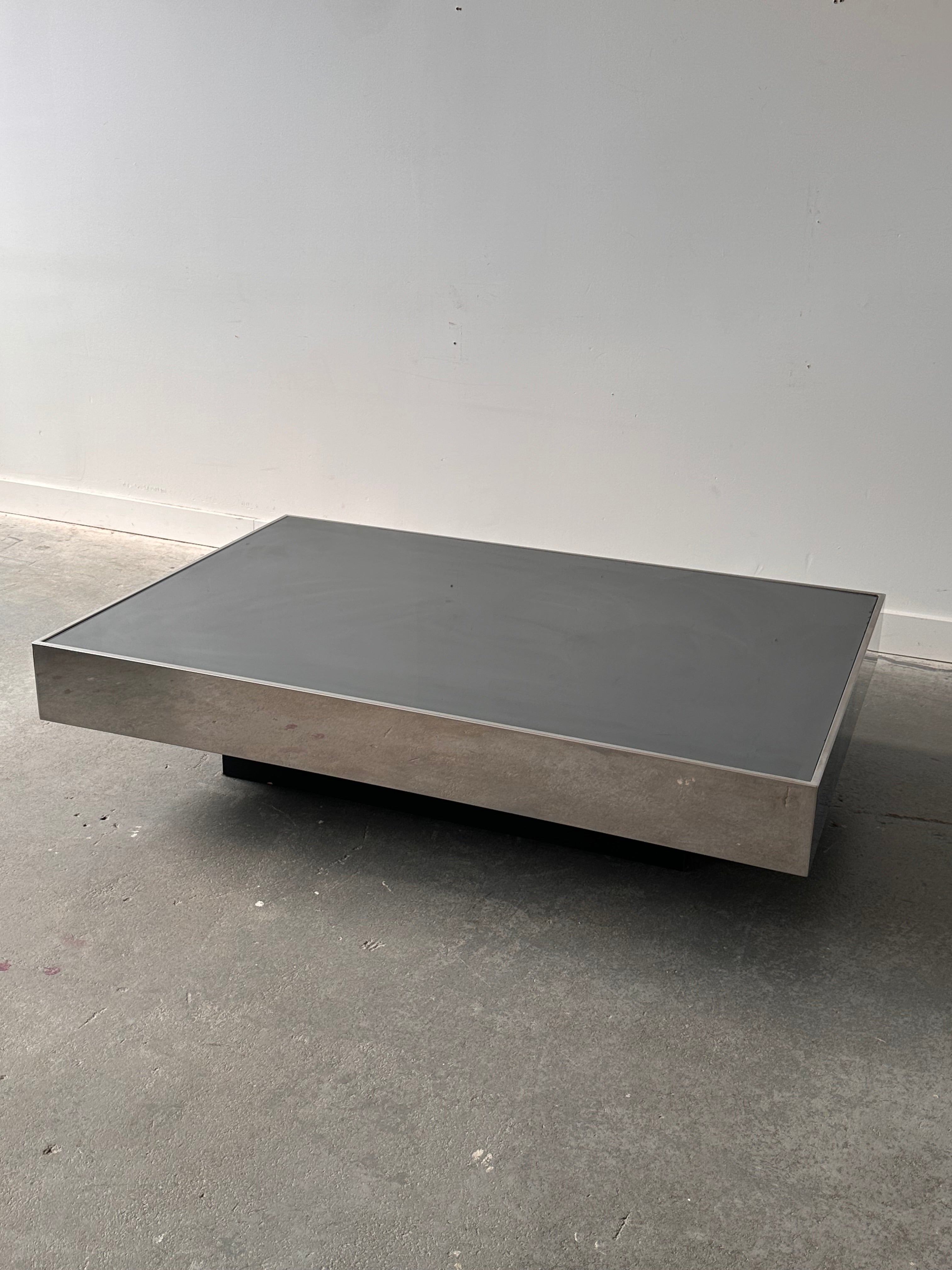 Table à café Italienne par Willy Rizzo pour Cidue, 1970s