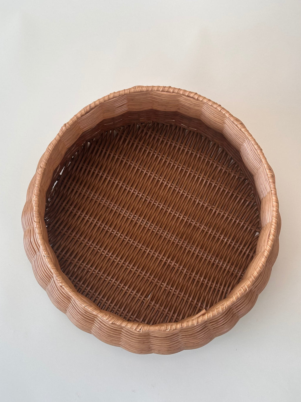 Panier de rangement en forme de champignon en osier tressé