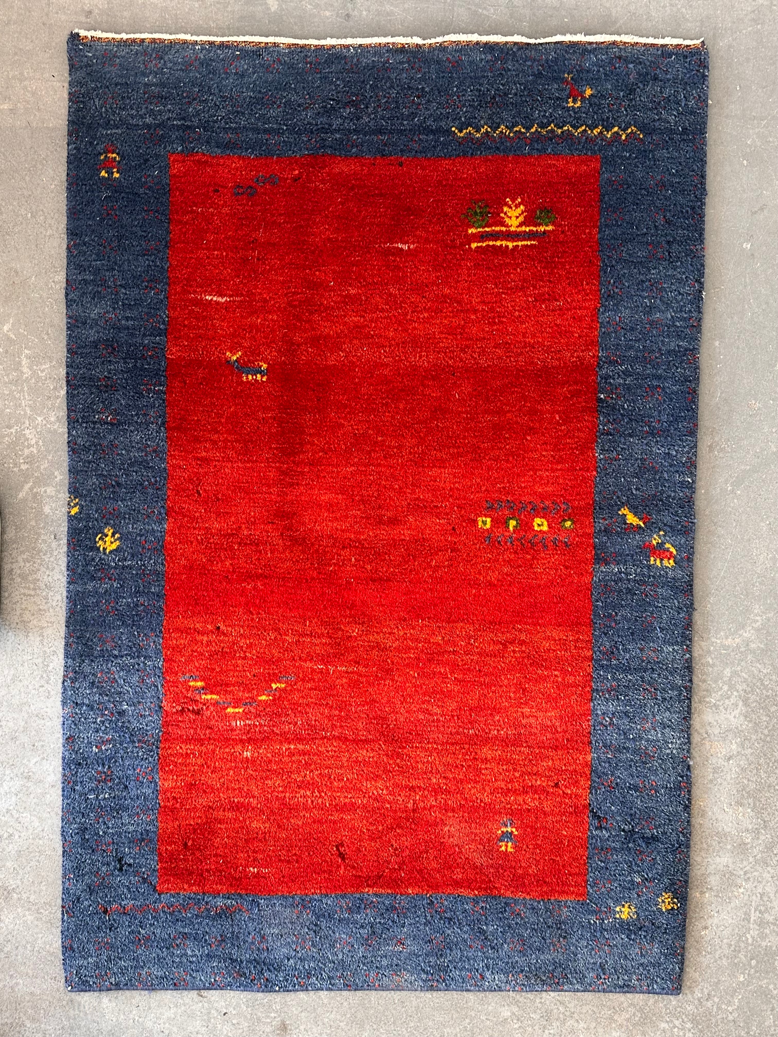Tapis Persan « Gabbeh » noué à la main