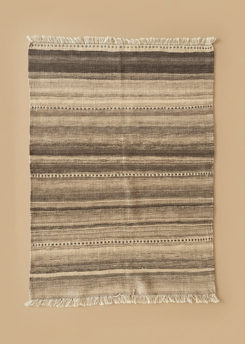 Tapis "Kilim" plat tissé à la main, style Navajo