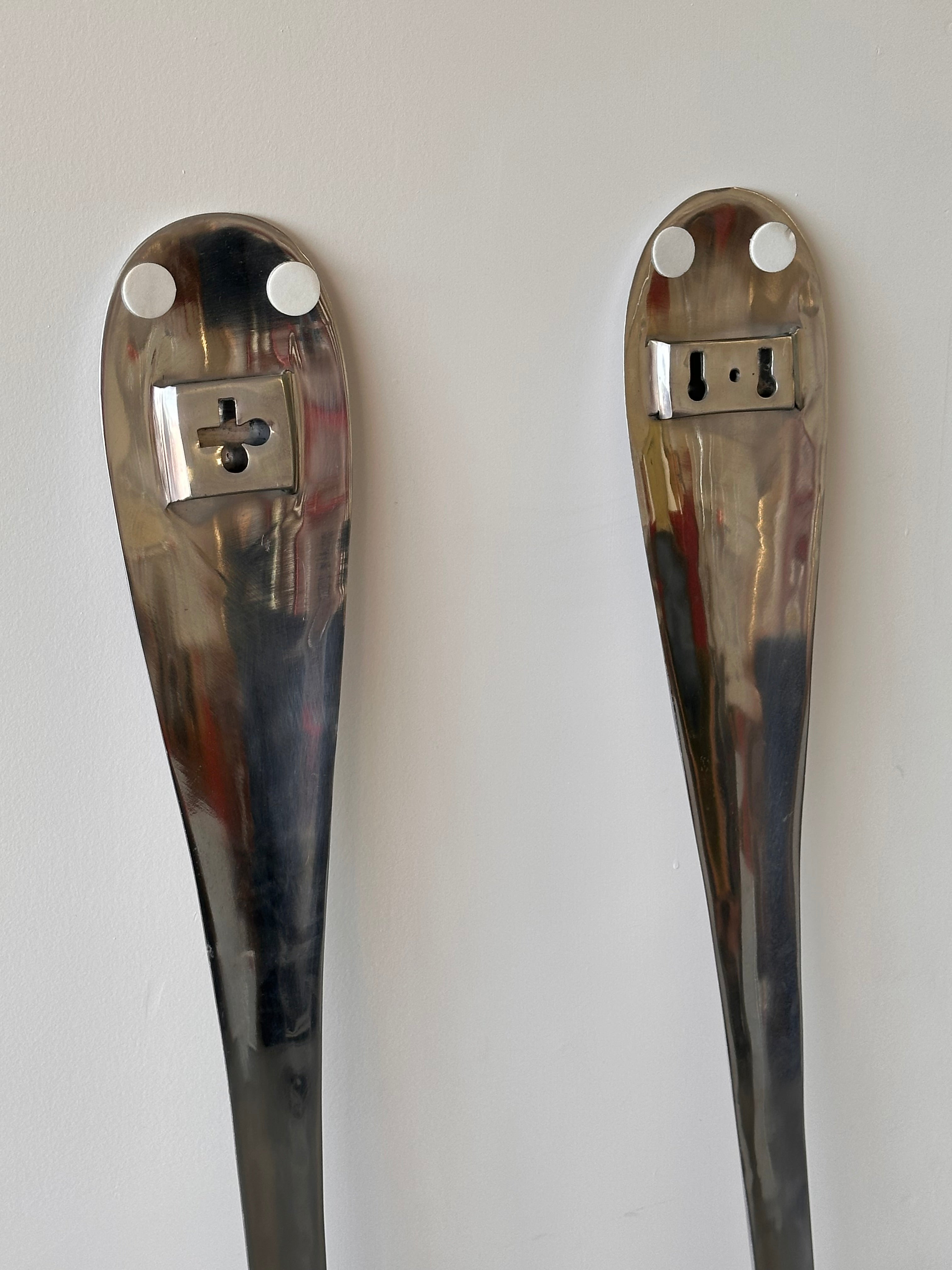 Ensemble de fourchette et cuillère géantes en métal par Curtis Jeré pour Artisan House, 1970s