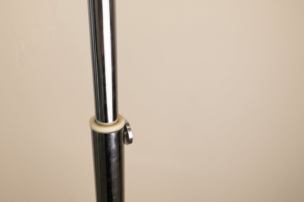 Chrome arc lamp with marble base