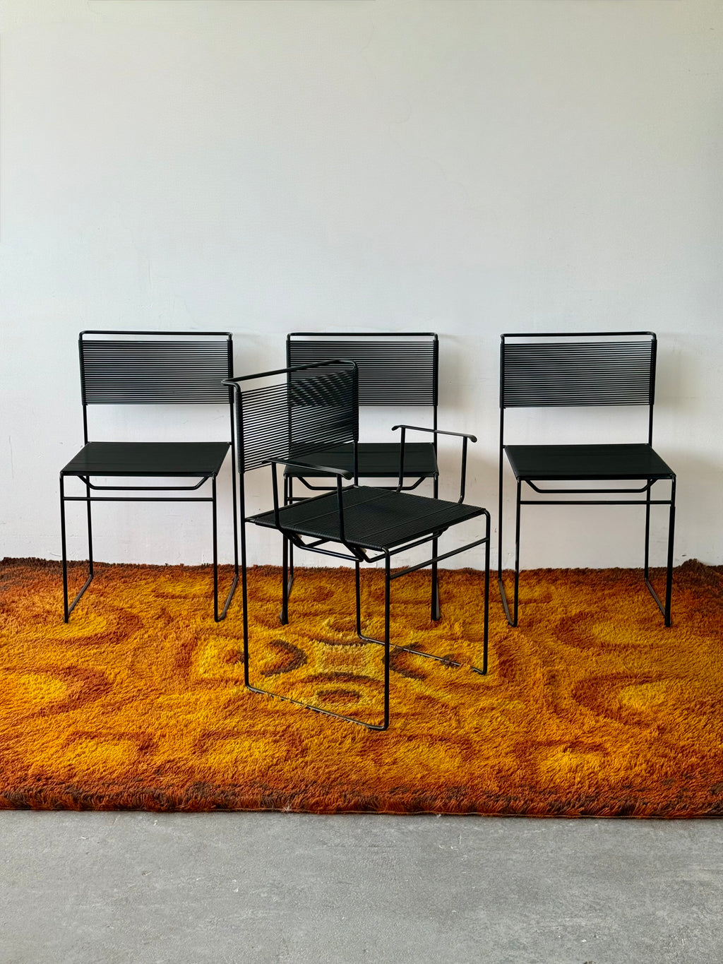 Set de 4 chaises « Spaghetti » par Giandomenico Belotti pour FlyLine, 1970s