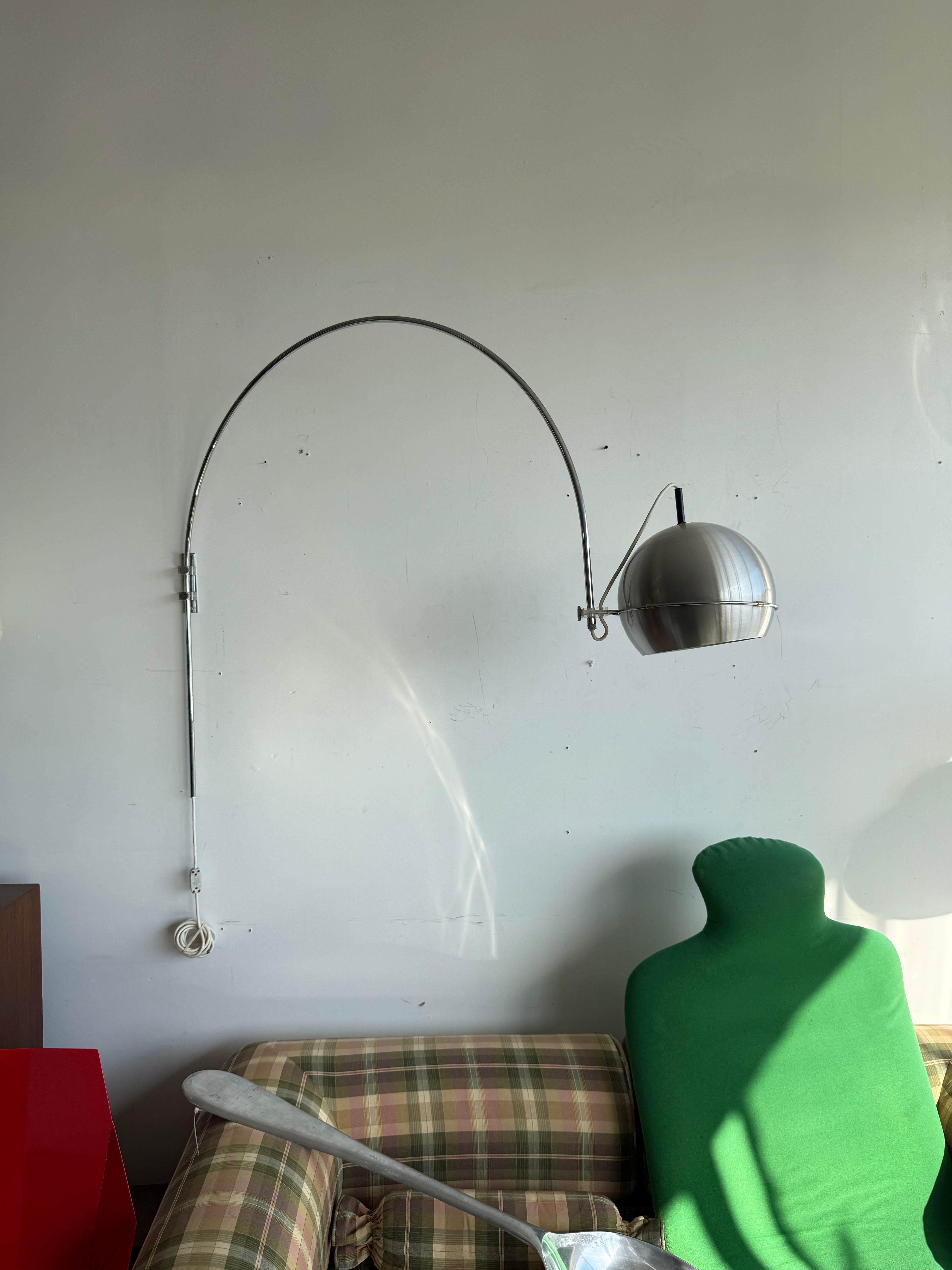Lampe en arc par Frank Ligtelijn pour Raak Amsterdam, 1970s