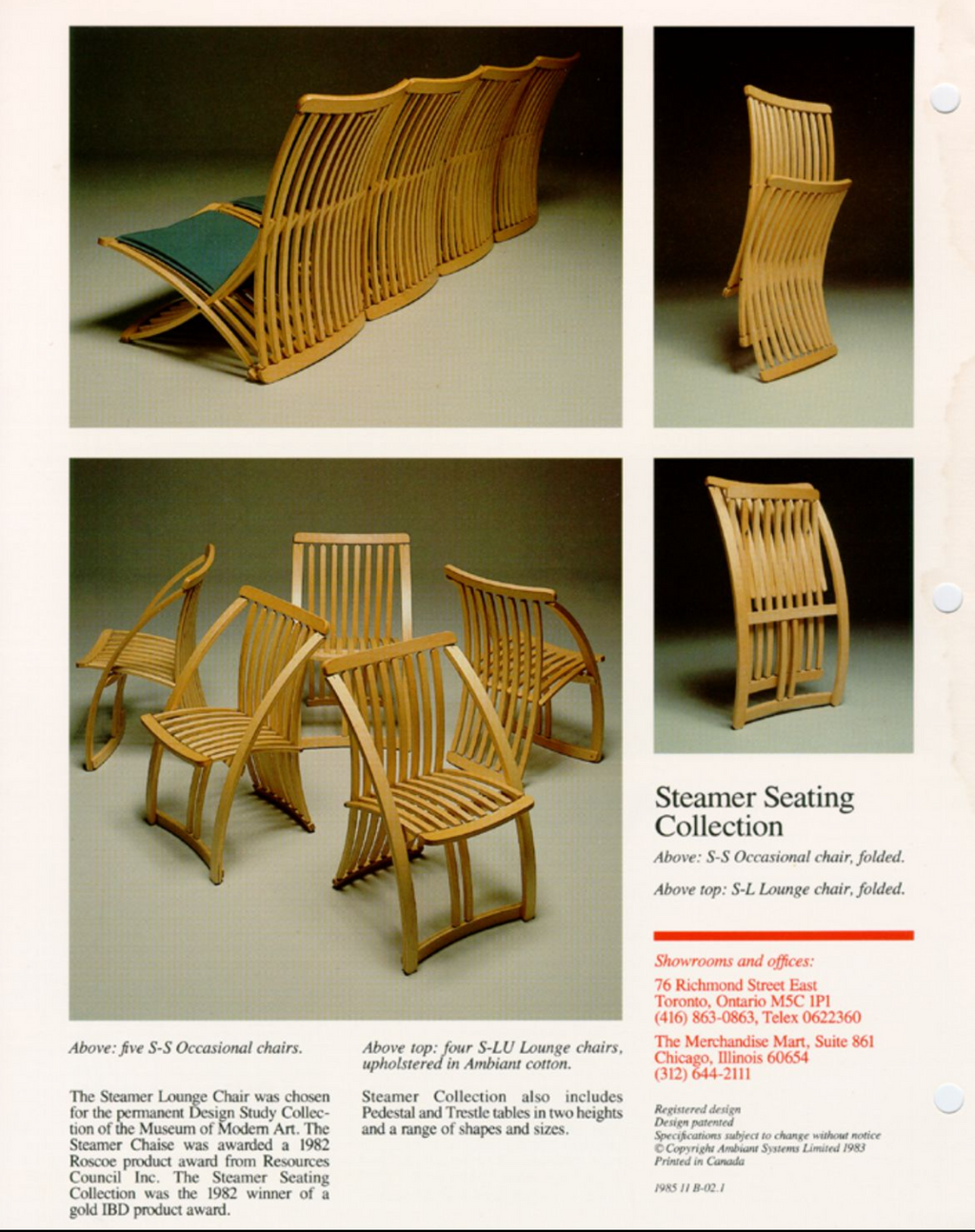 Set de chaises "S-S occasional" par Thomas Lamb pour Ambiant Systems, 1990s