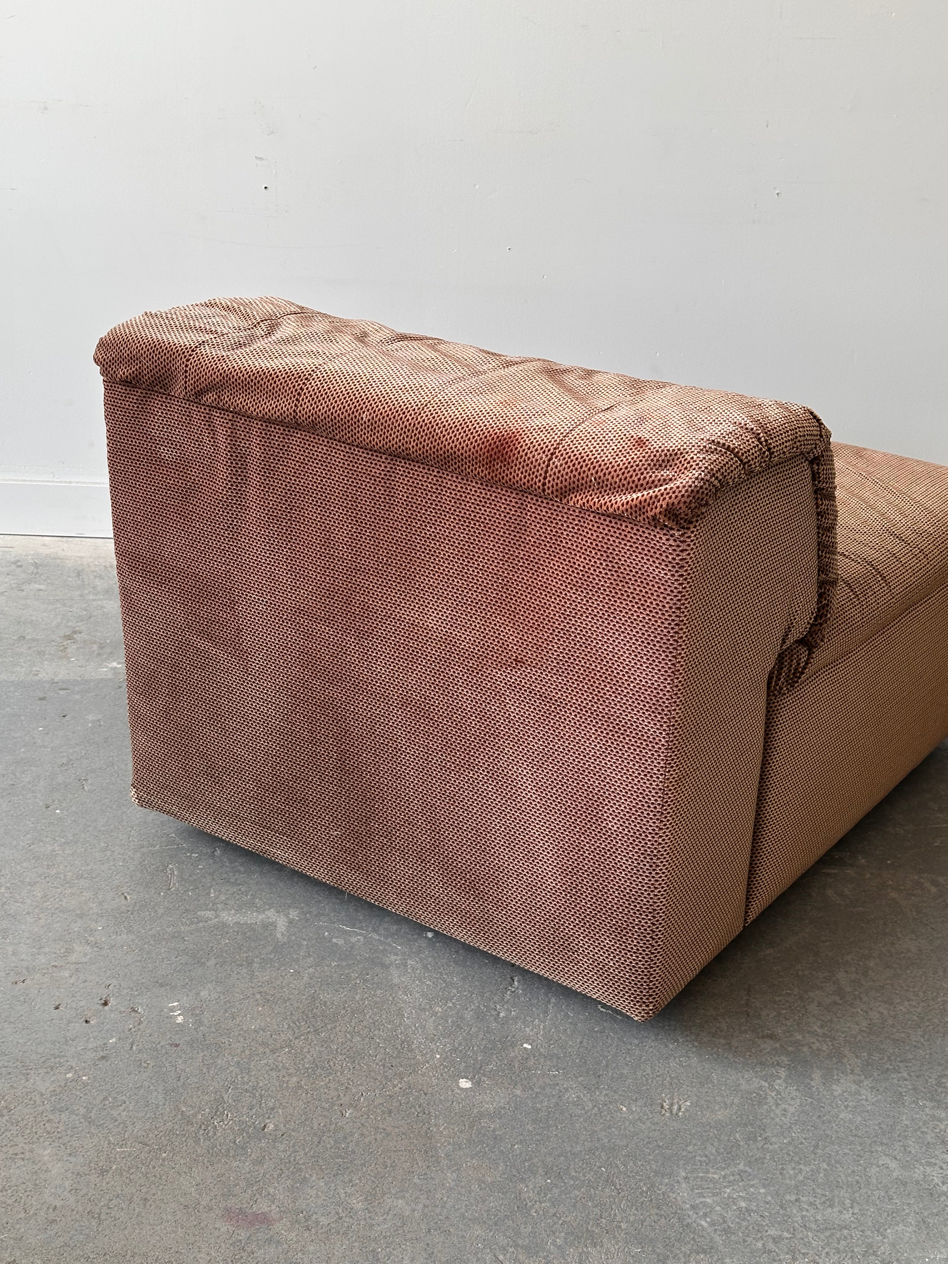 Vintage Roche bobois 7 morceaux brun chocolat, France 1970s