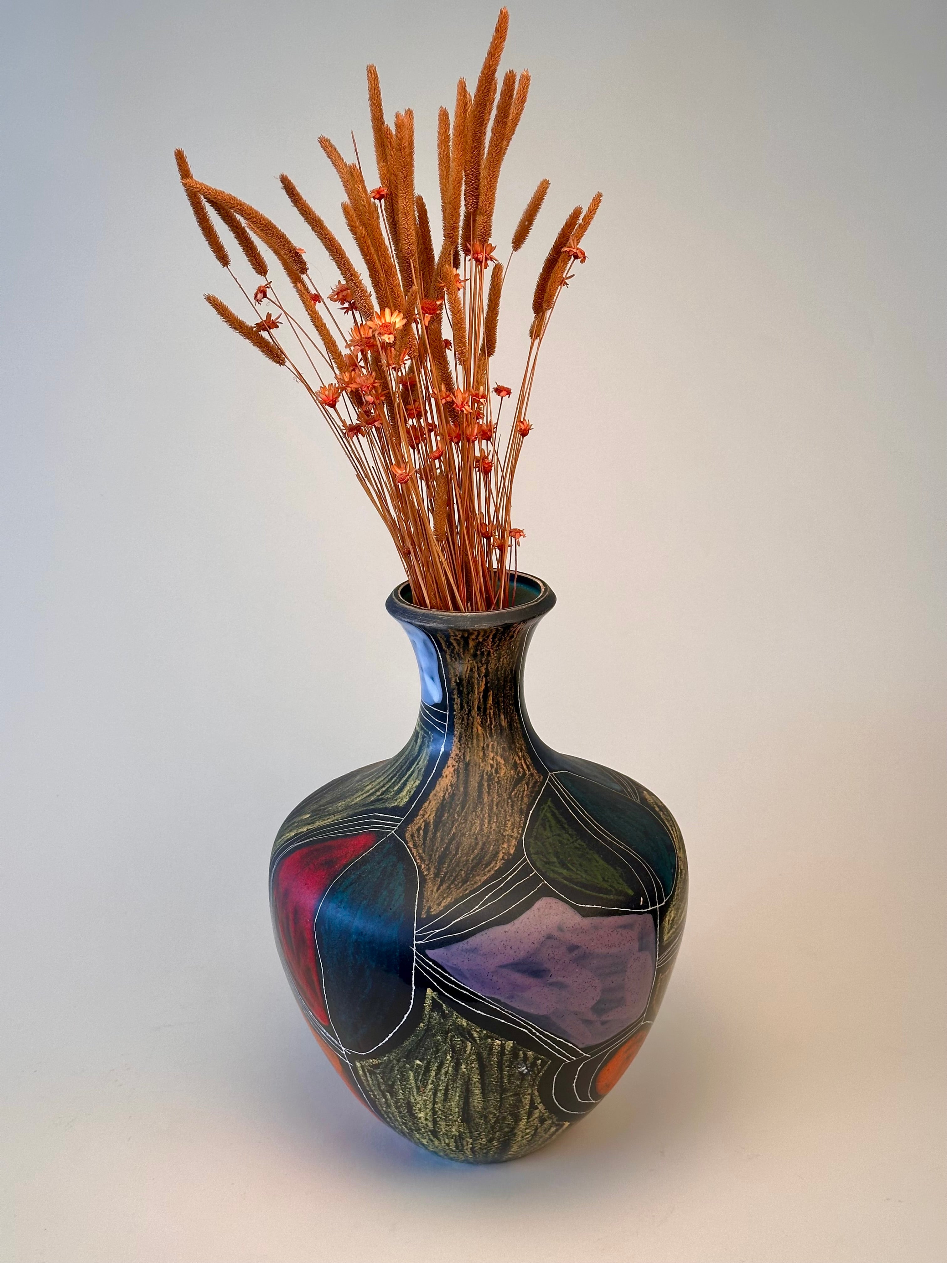 Vase en céramique dans le style de Marcello Fantoni, Italie