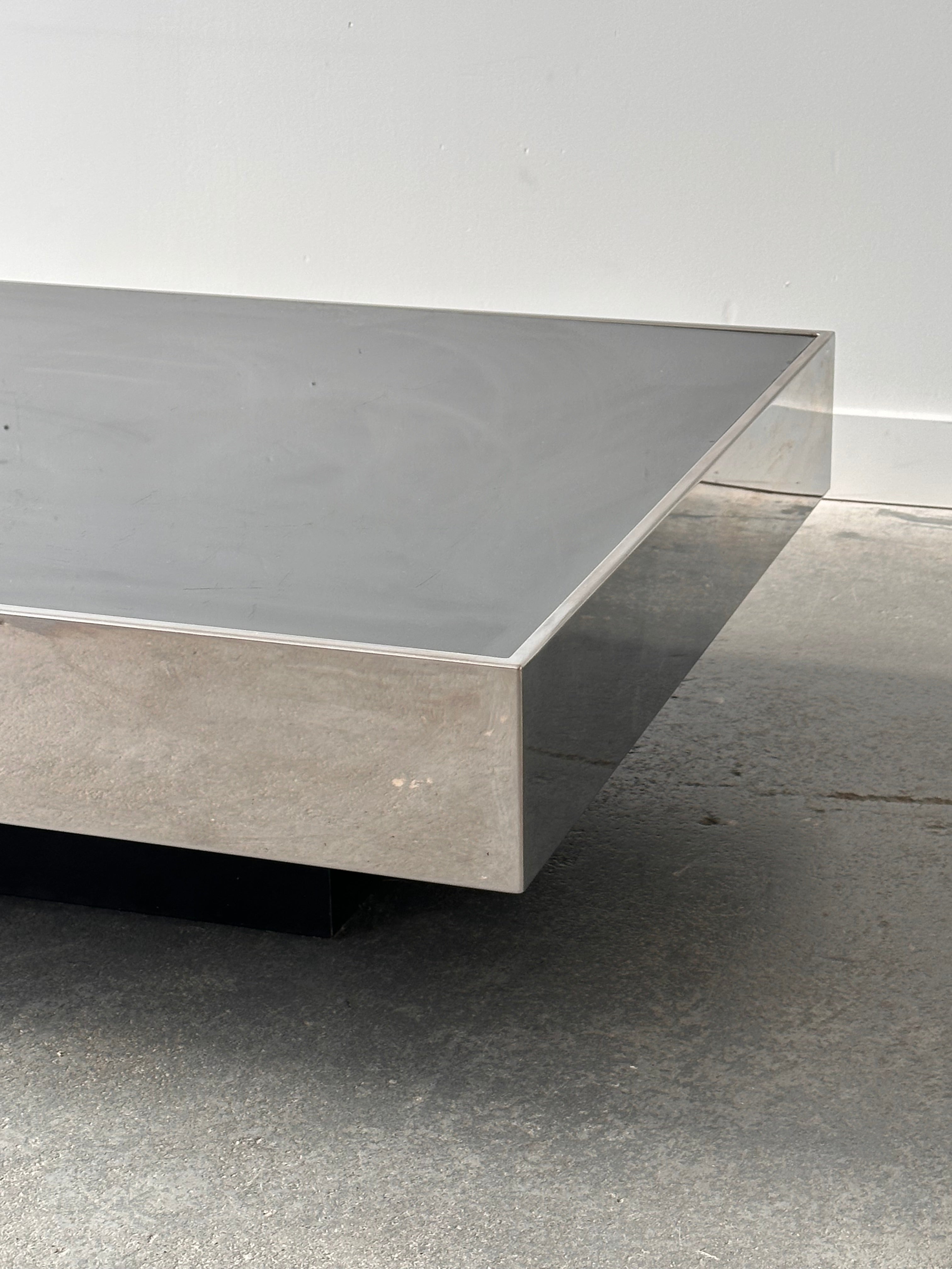 Table à café Italienne par Willy Rizzo pour Cidue, 1970s