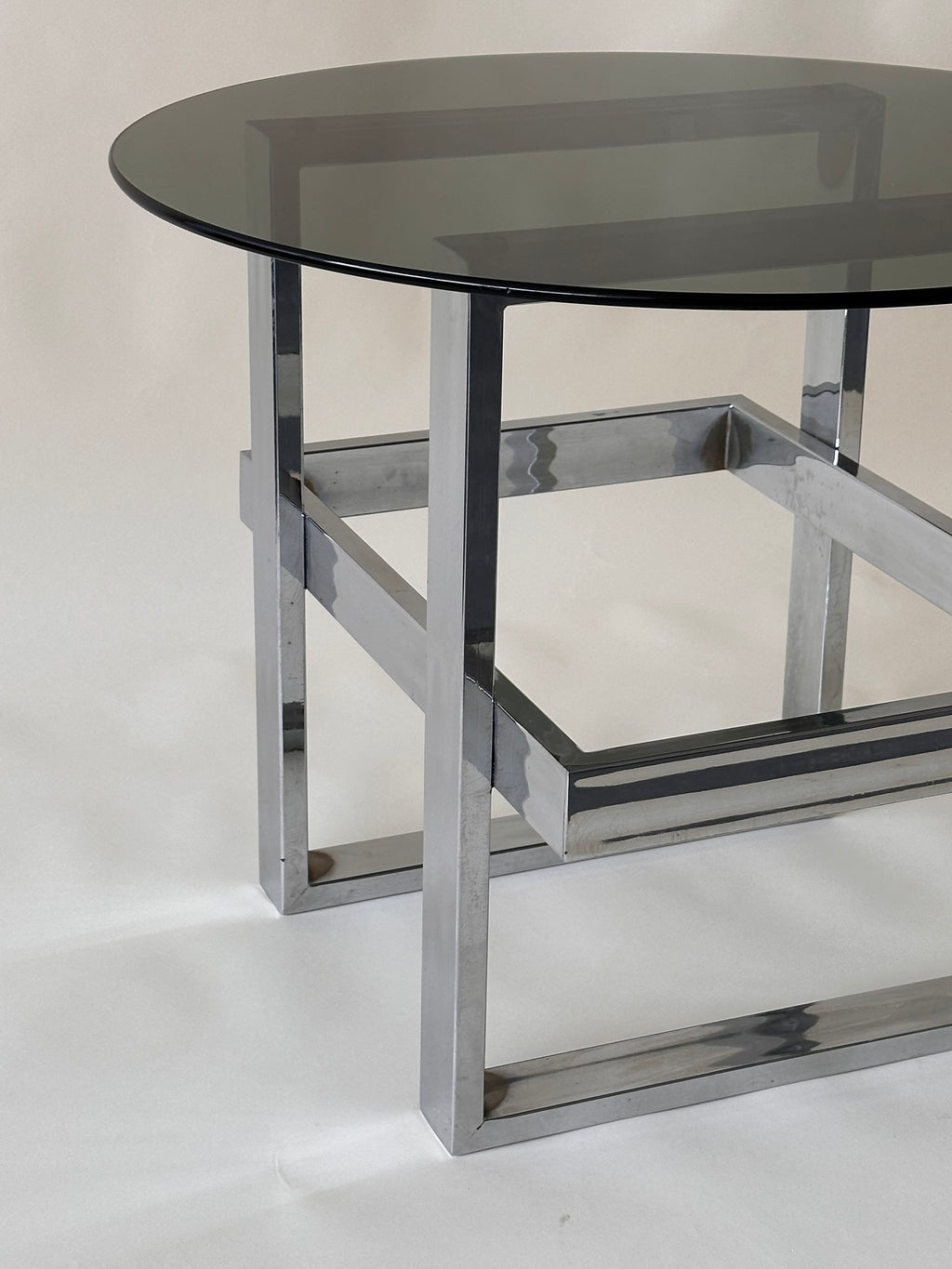 Table de côté chromée mid century