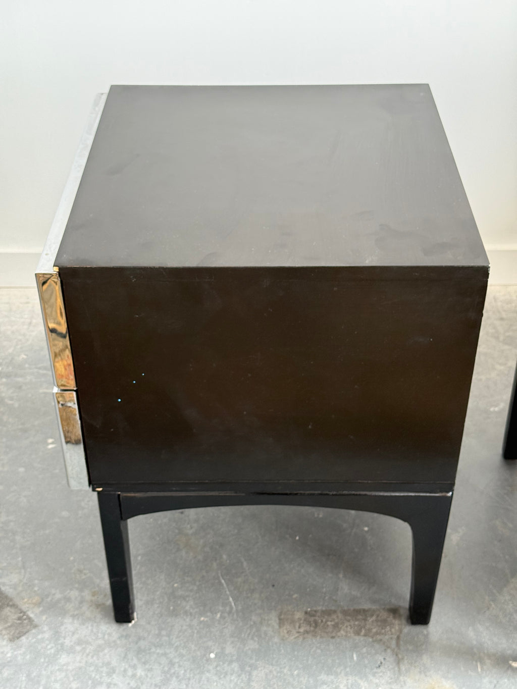 Paire de tables de chevet chromées par Henri Vallières, Québec 1970s