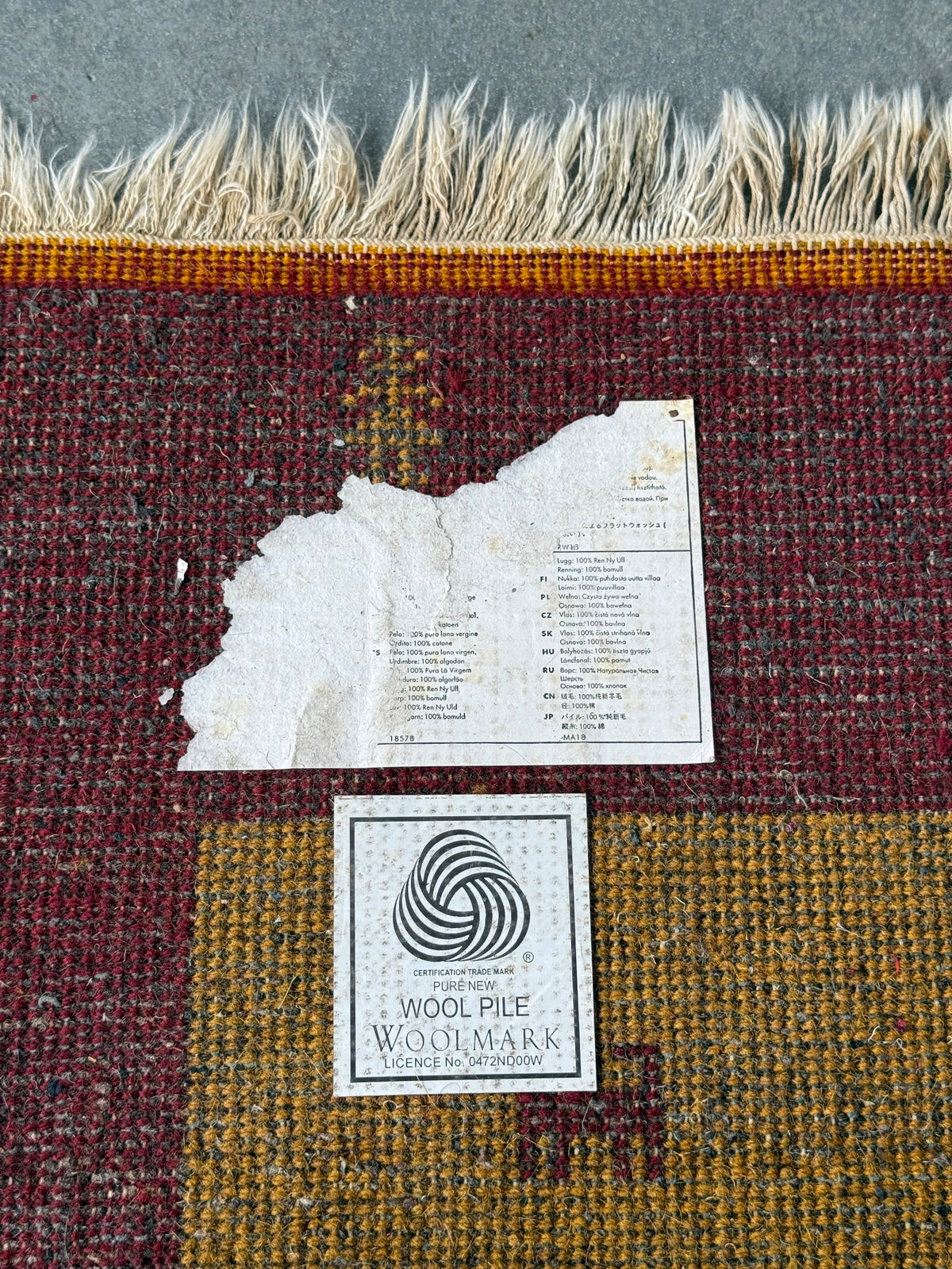 Tapis "Indo-Gabbeh" en laine par IKEA, 1990s