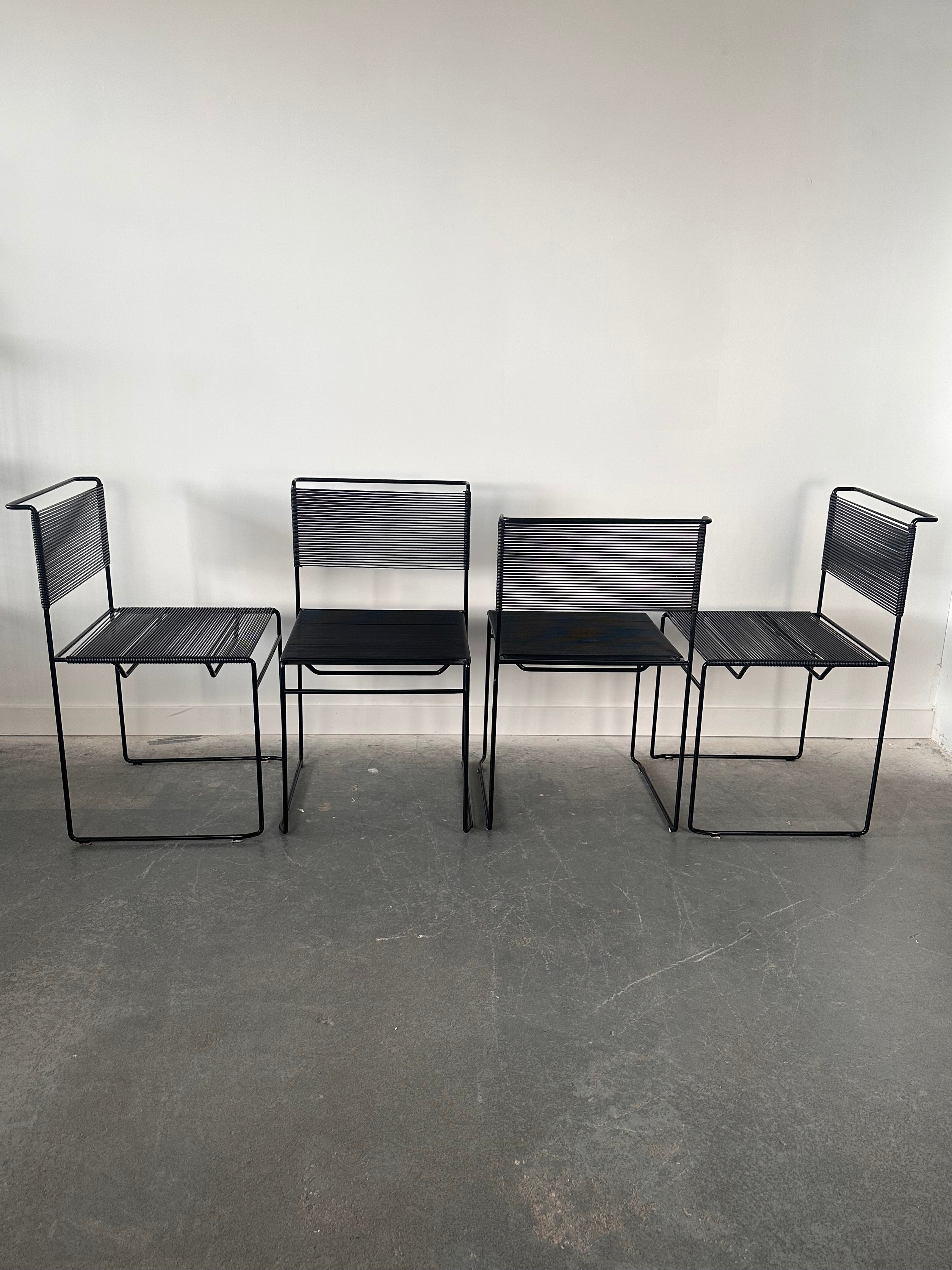 Set 4 Chaises SPAGHETTI par Giandomenico Belotti pour Fly Line, 1970 🇮🇹