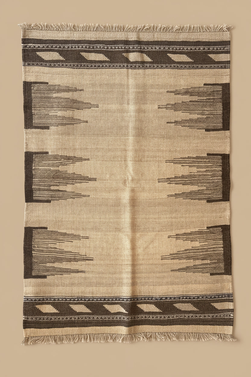 tapis "Kilim" plat tissé à la main, style Navajo