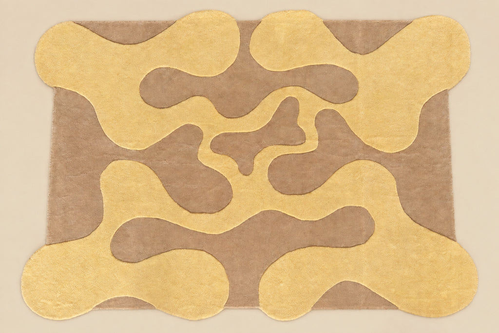 "Oops" rug by Mush Studios, in New Zealand wool, 2021