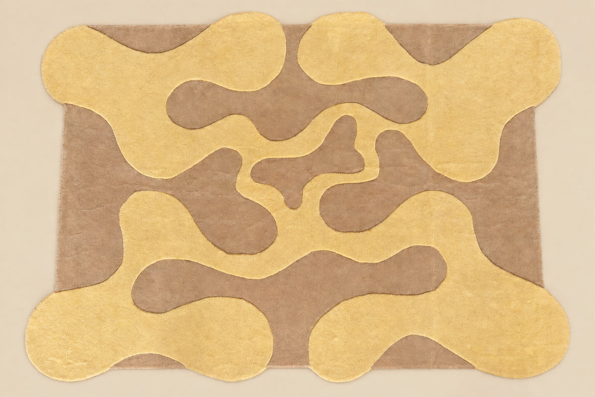 "Oops" rug by Mush Studios, in New Zealand wool, 2021