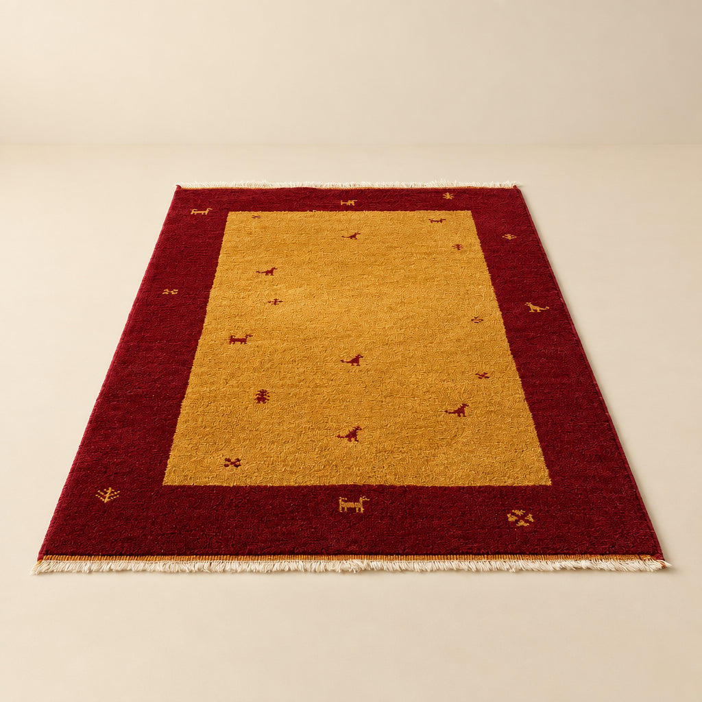 Tapis "Indo-Gabbeh" en laine par IKEA, 1990s