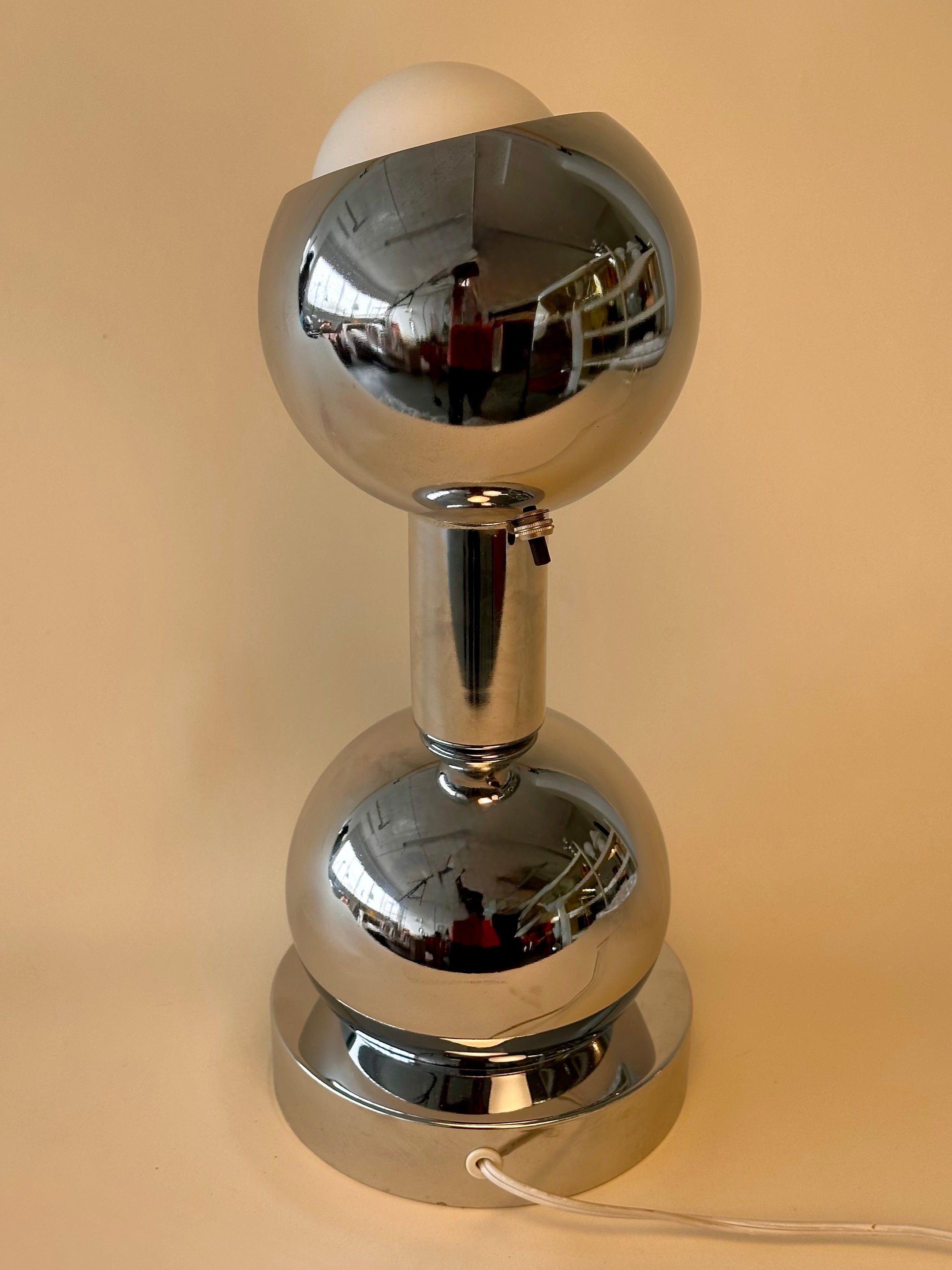 Lampe de table eyeball en chrome, 1970s