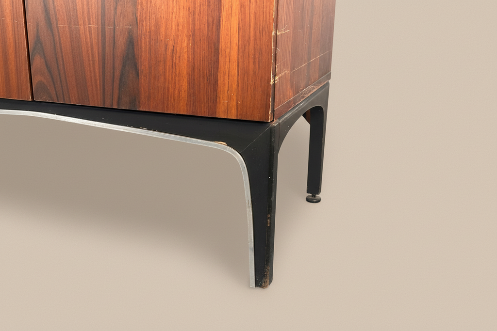 Rosewood sideboard by Henri Vallières, made in Quebec, 1970s