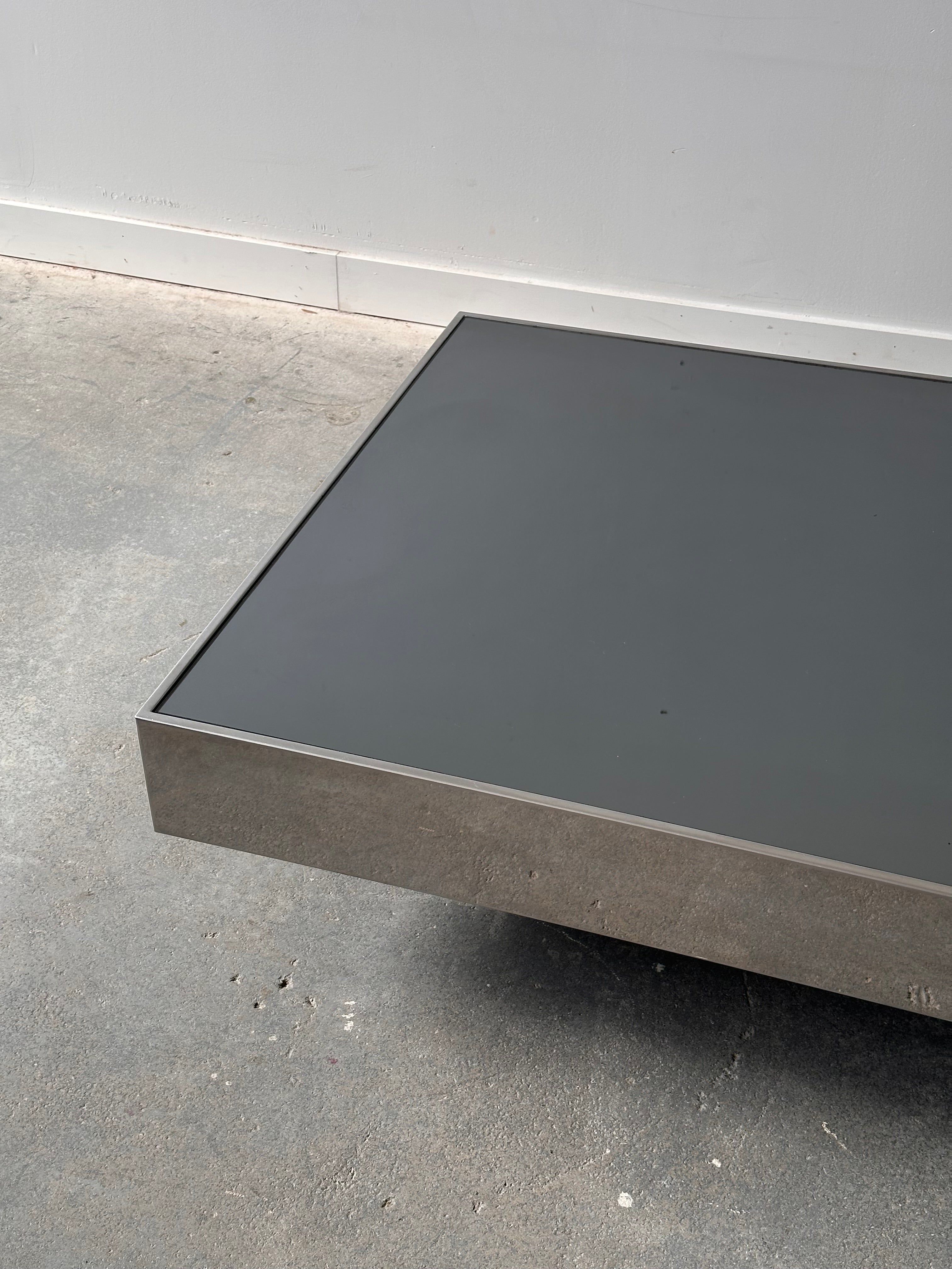 Table à café Italienne par Willy Rizzo pour Cidue, 1970s