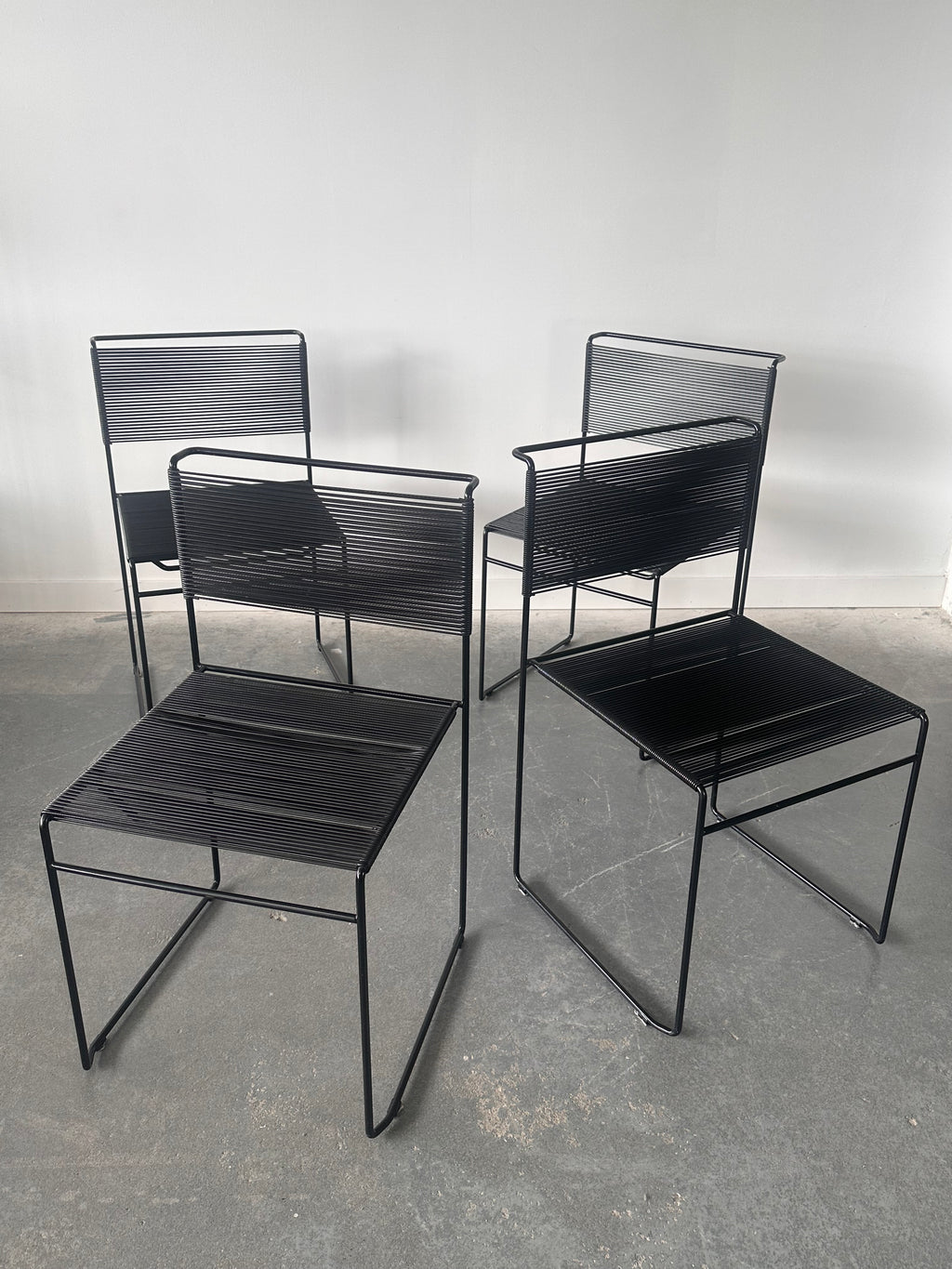 Set 4 Chaises SPAGHETTI par Giandomenico Belotti pour Fly Line, 1970 🇮🇹