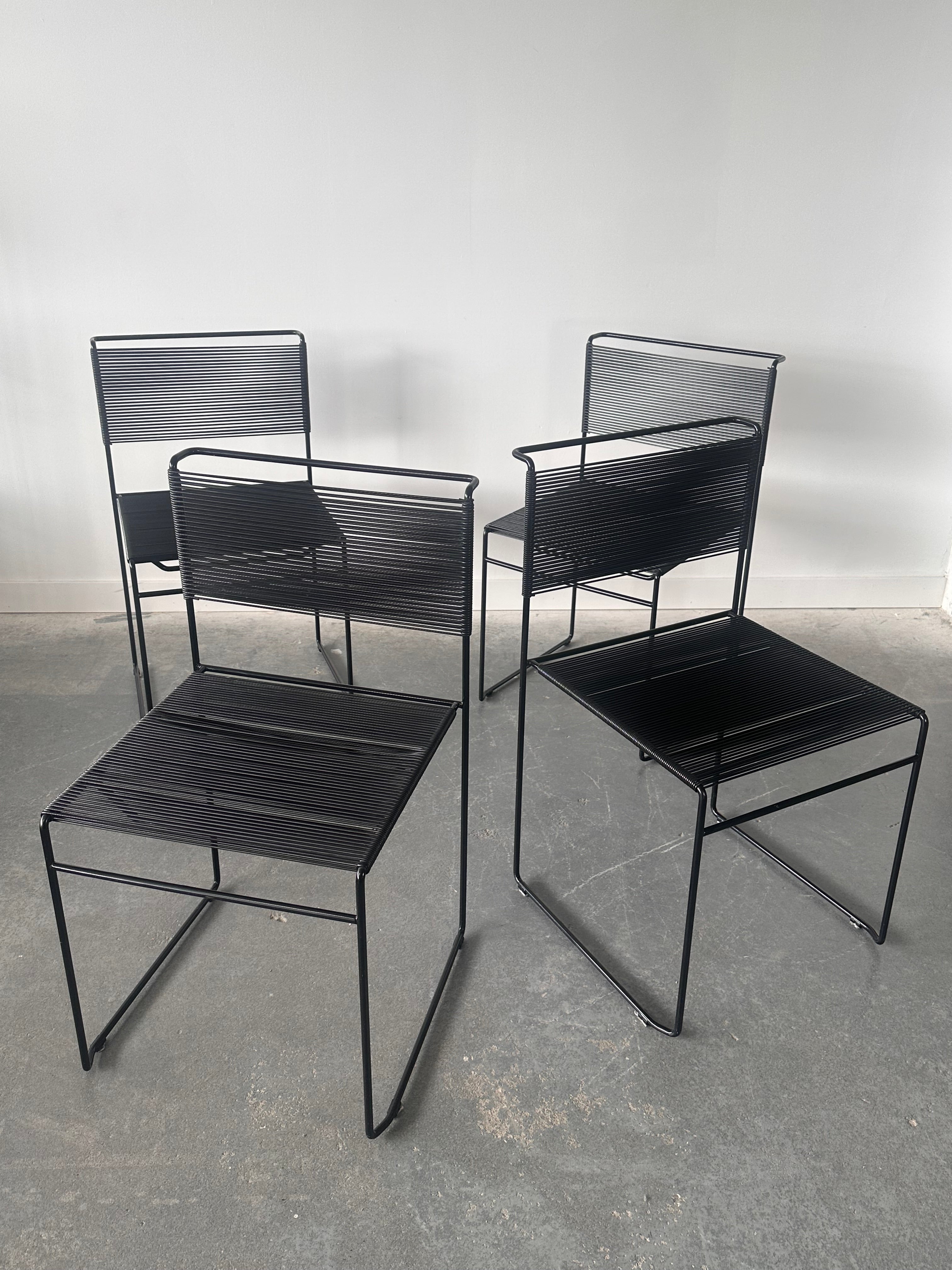 Set 4 Chaises SPAGHETTI par Giandomenico Belotti pour Fly Line, 1970 🇮🇹