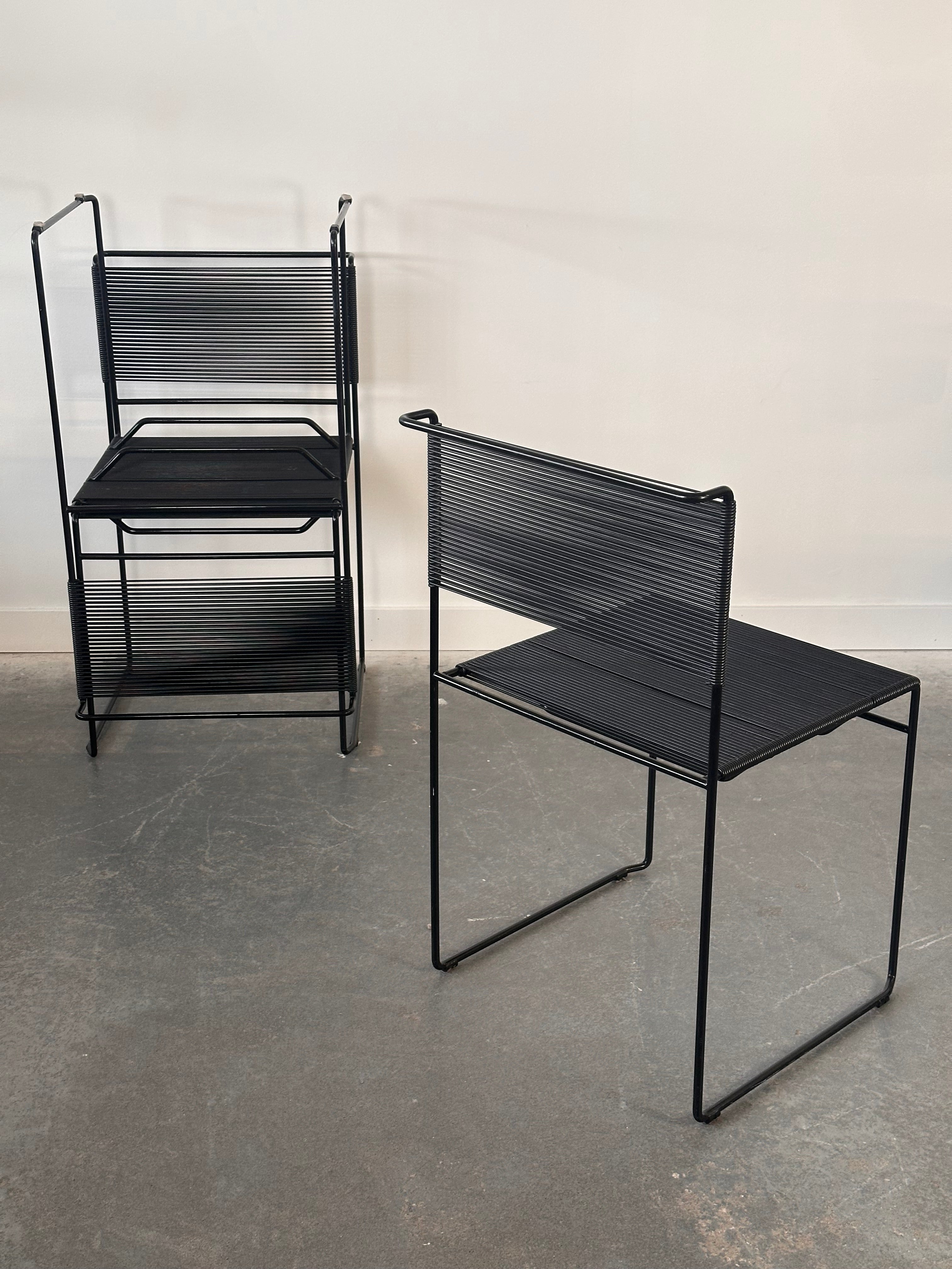 Set 4 Chaises SPAGHETTI par Giandomenico Belotti pour Fly Line, 1970 🇮🇹
