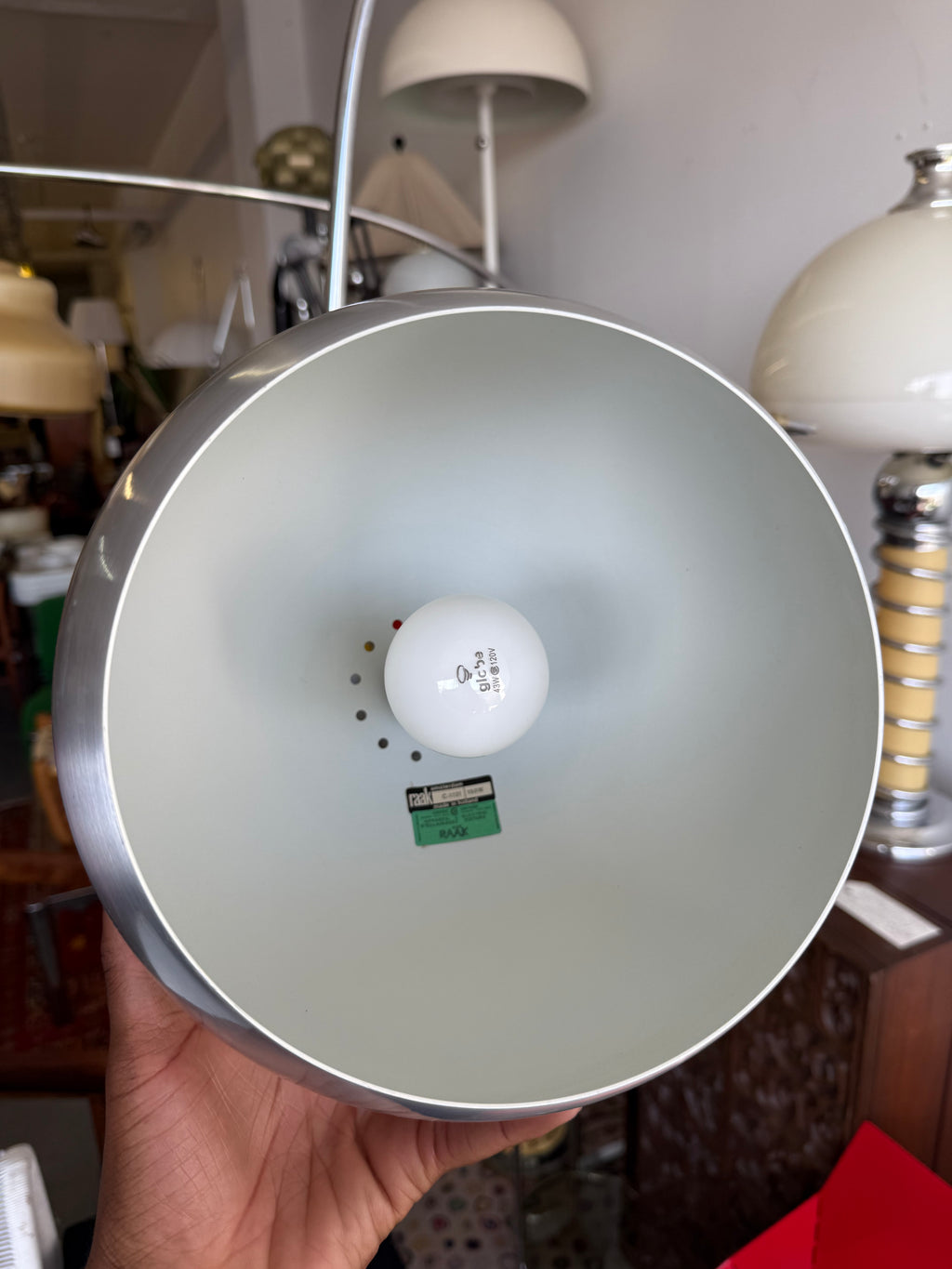 Lampe en arc par Frank Ligtelijn pour Raak Amsterdam, 1970s