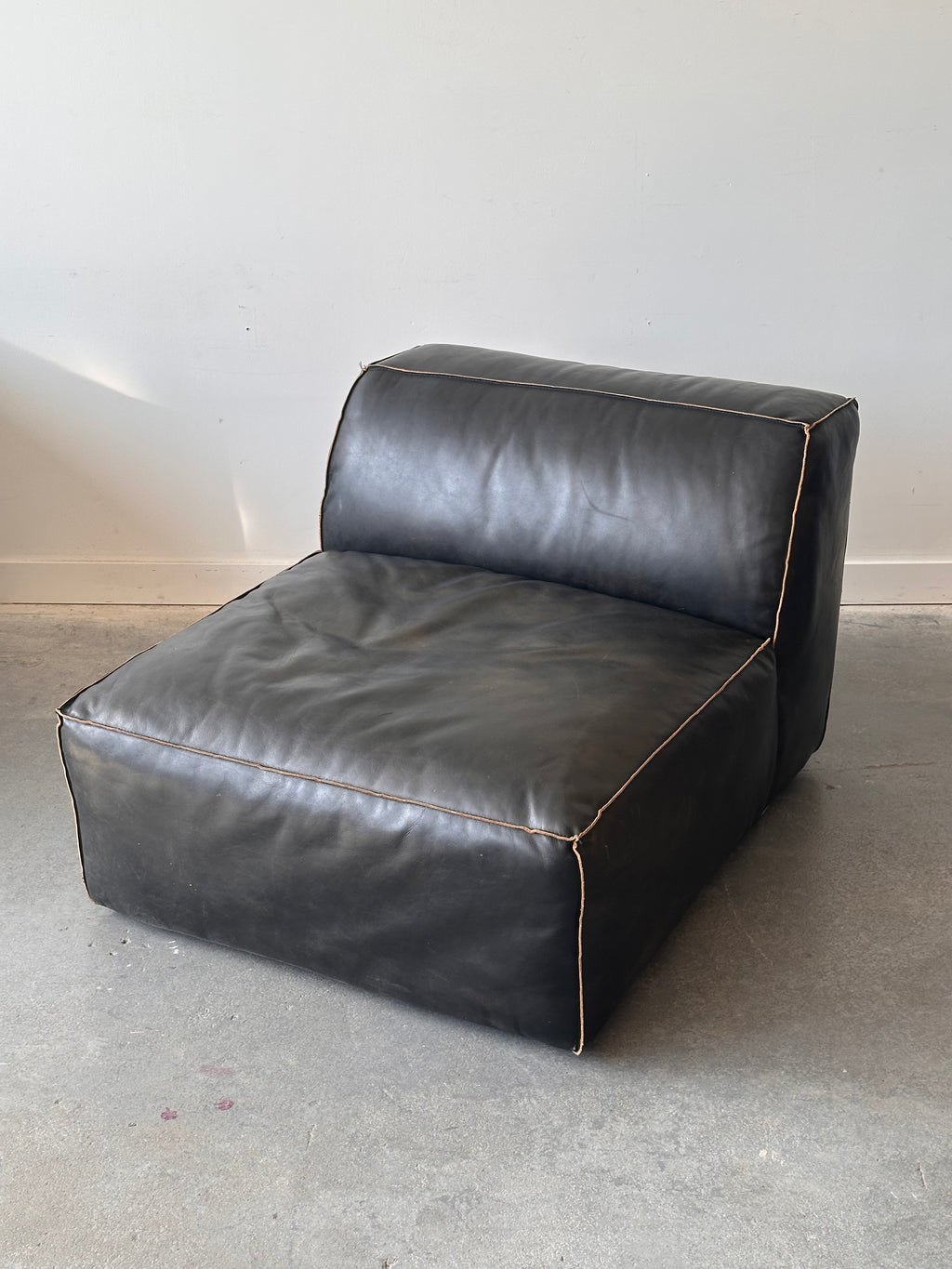 Divan modulaire 5 morceaux en cuir