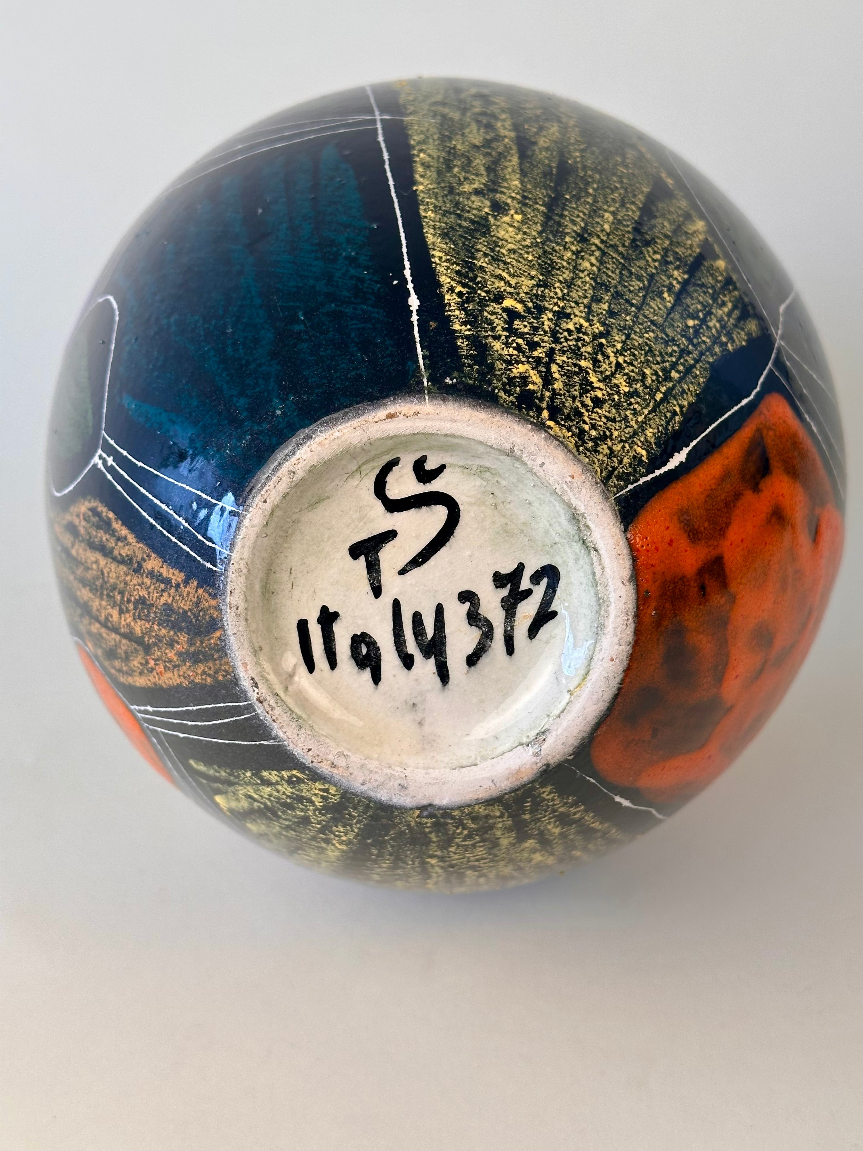 Vase en céramique dans le style de Marcello Fantoni, Italie
