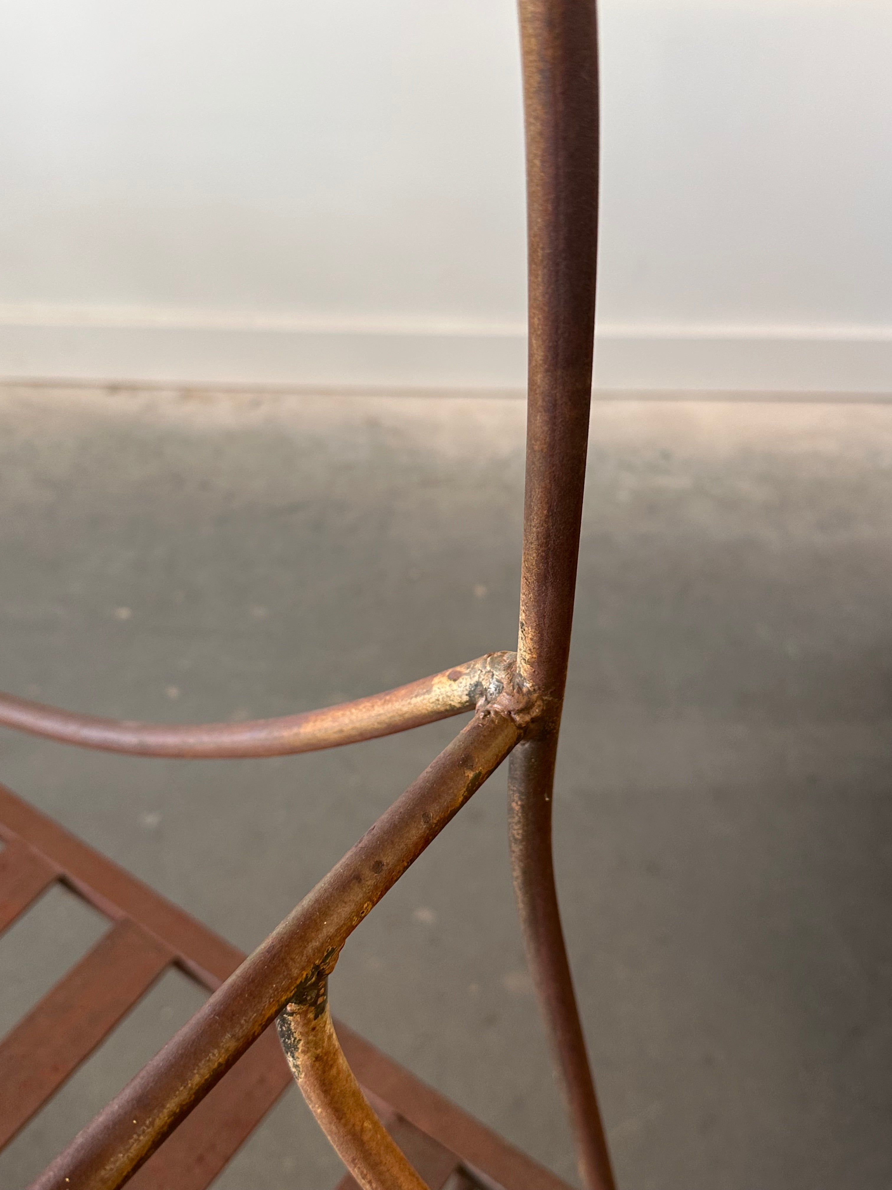 Banc « Nautilus Shell » vintage en fer forgé