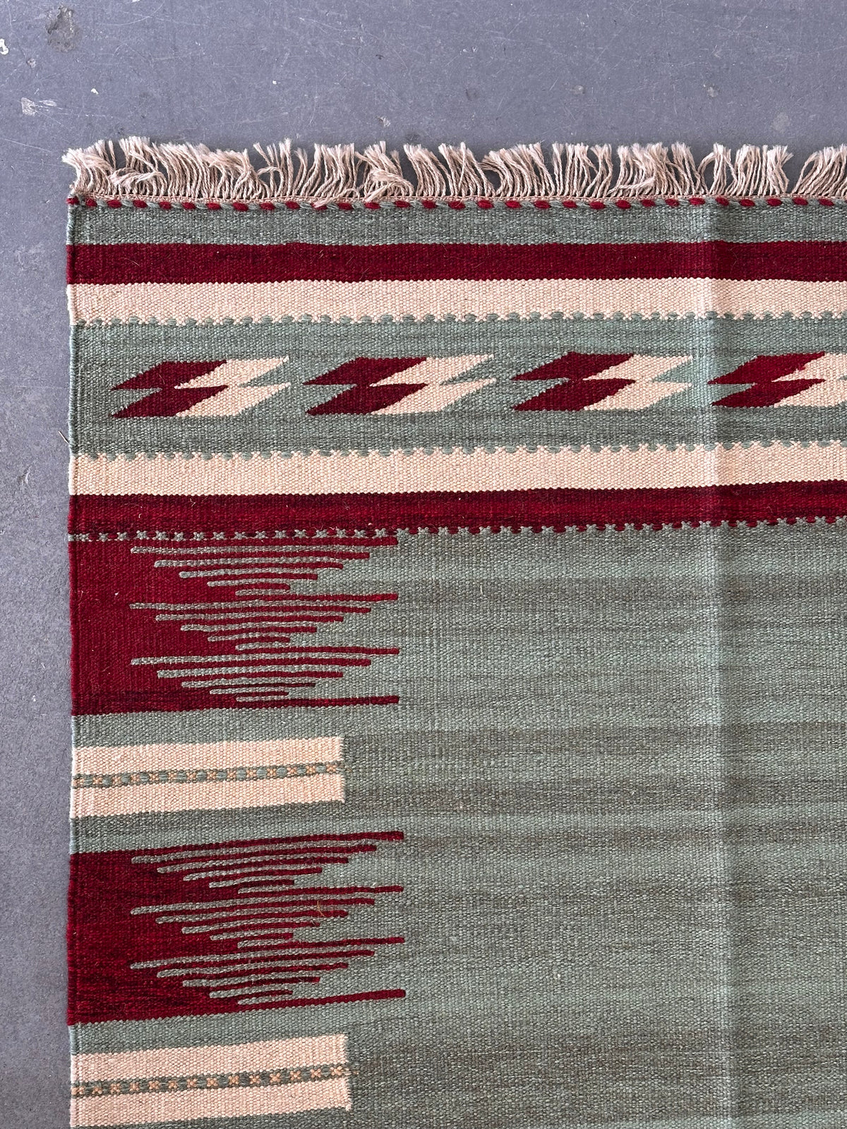 Tapis "Kilim" plat tissé à la main, style Navajo