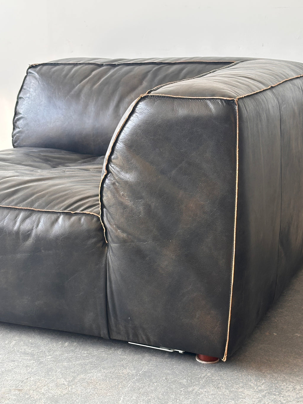 Divan modulaire 5 morceaux en cuir