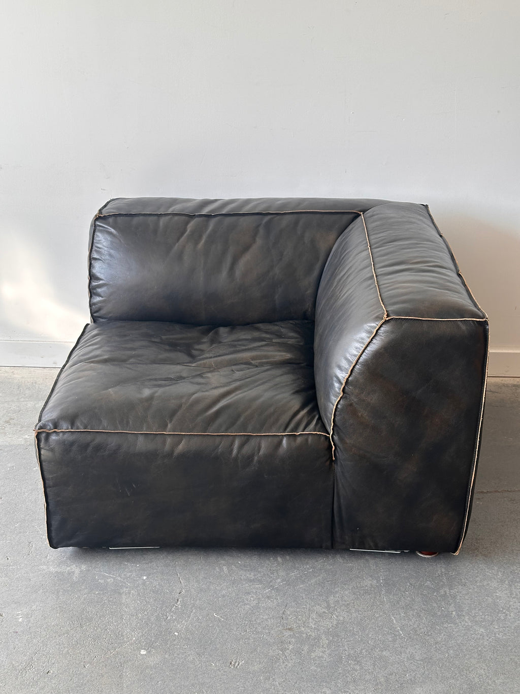 Divan modulaire 5 morceaux en cuir