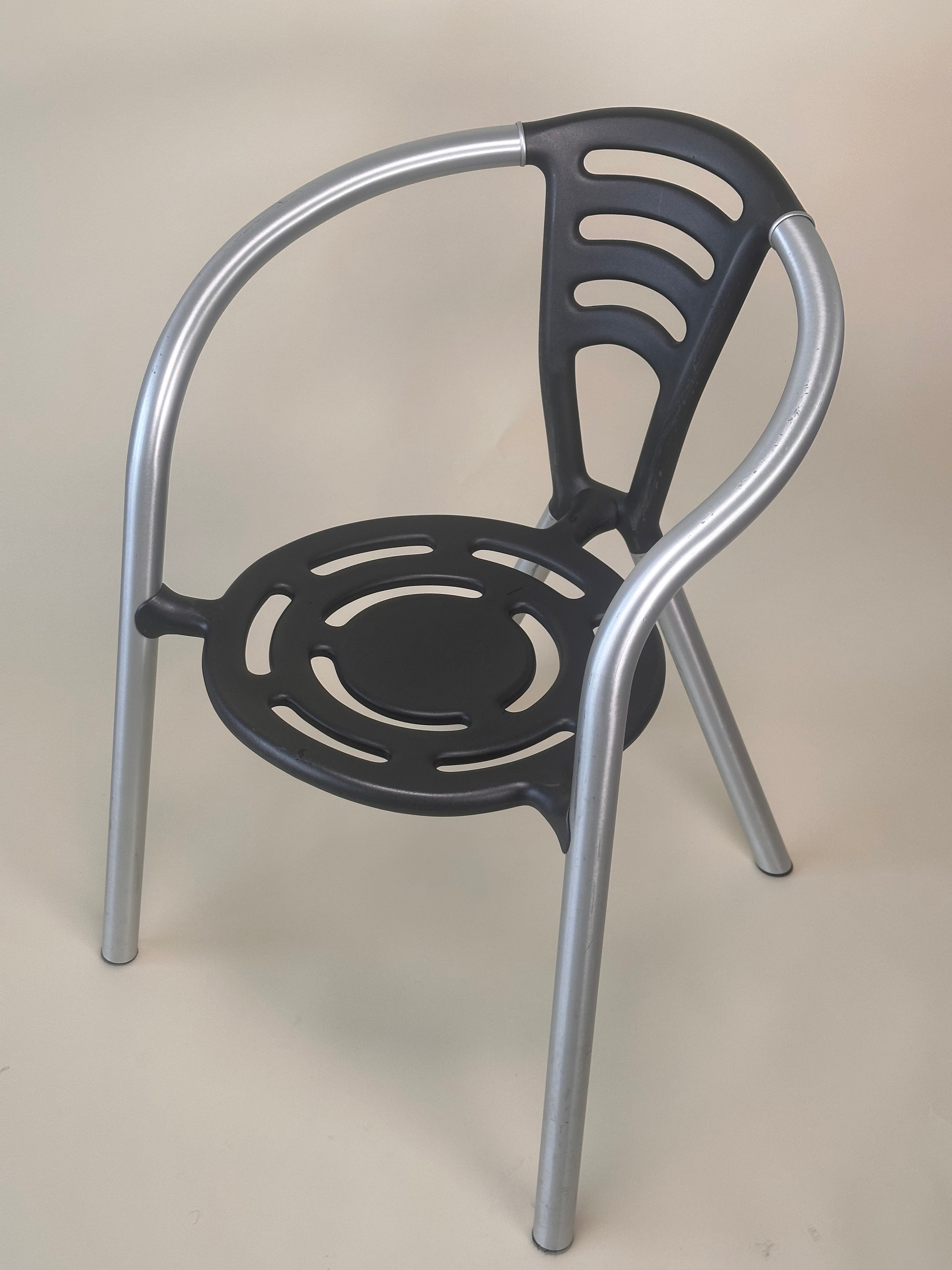 Chaise "Boulevard" en aluminium par Ferdinand Alexander Porsche pour Ycami Edizioni
