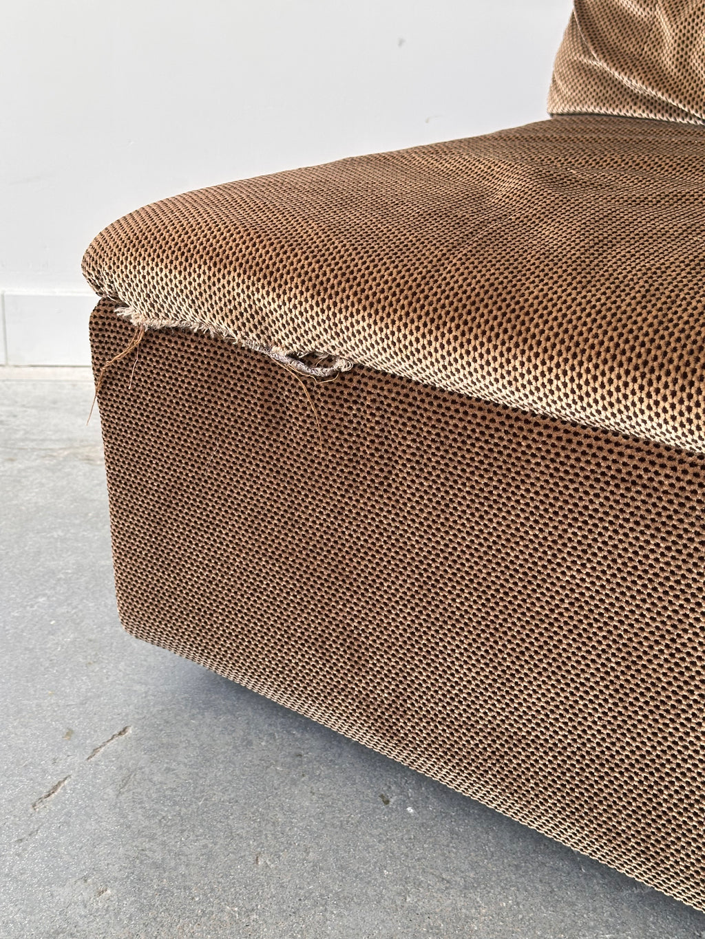 Vintage Roche bobois 7 morceaux brun chocolat, France 1970s