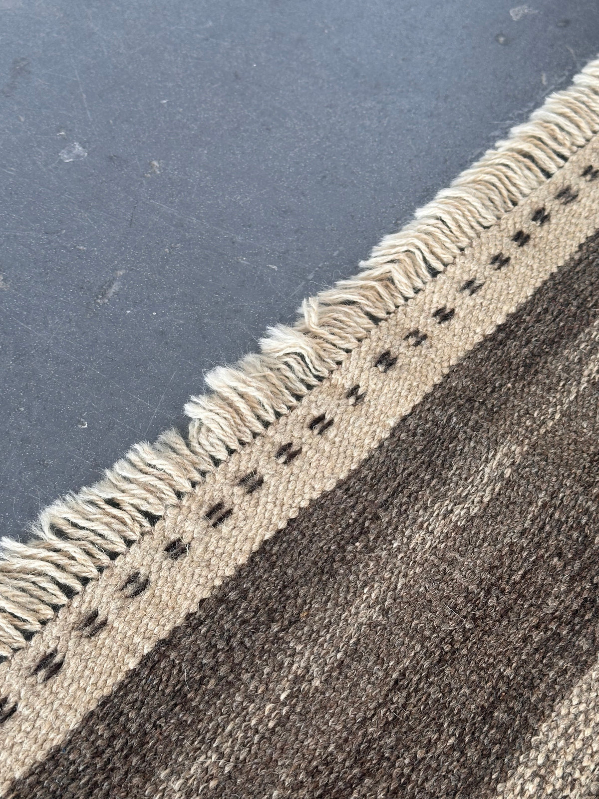 Tapis "Kilim" plat tissé à la main, style Navajo