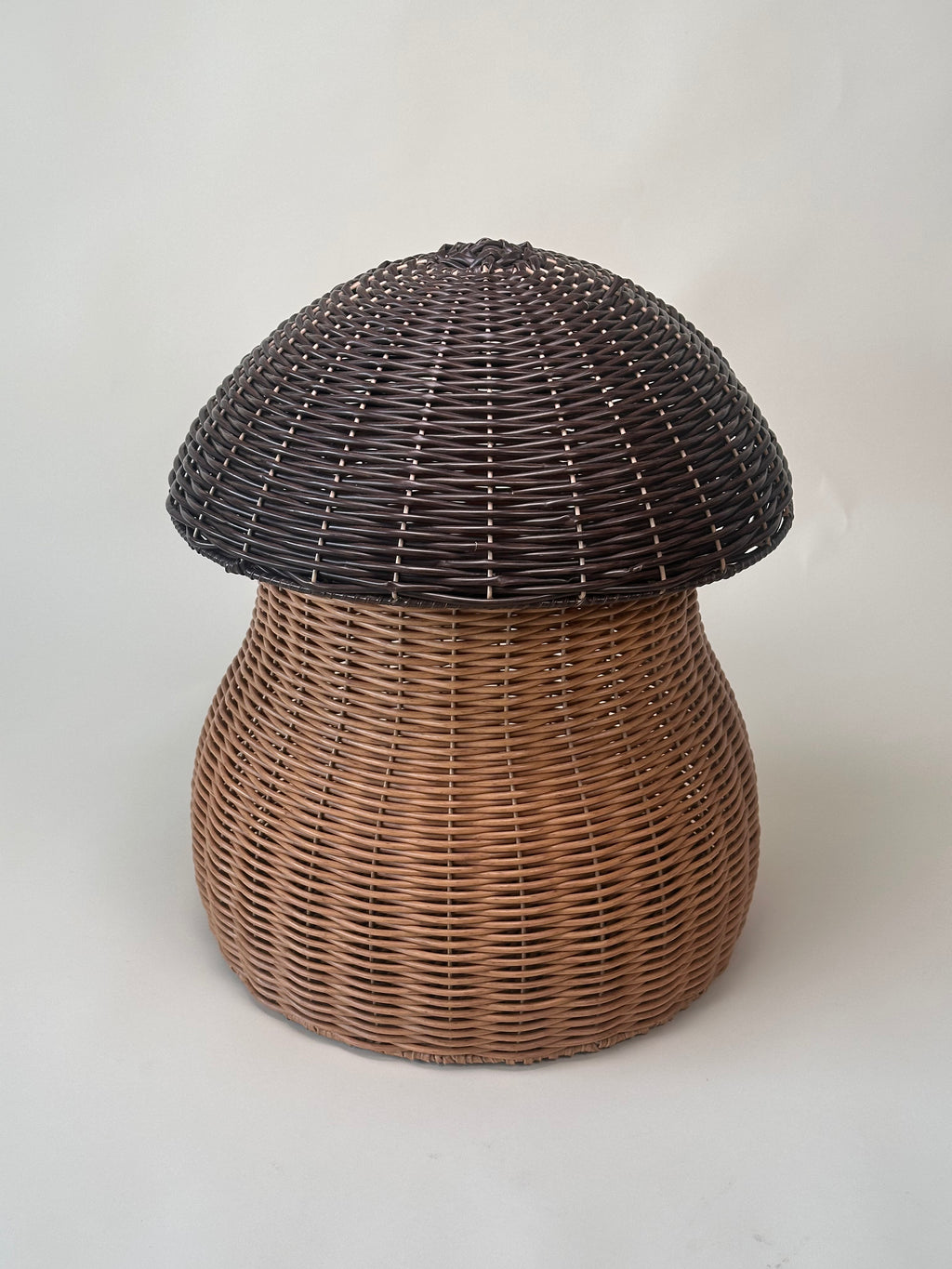 Panier de rangement en forme de champignon en osier tressé