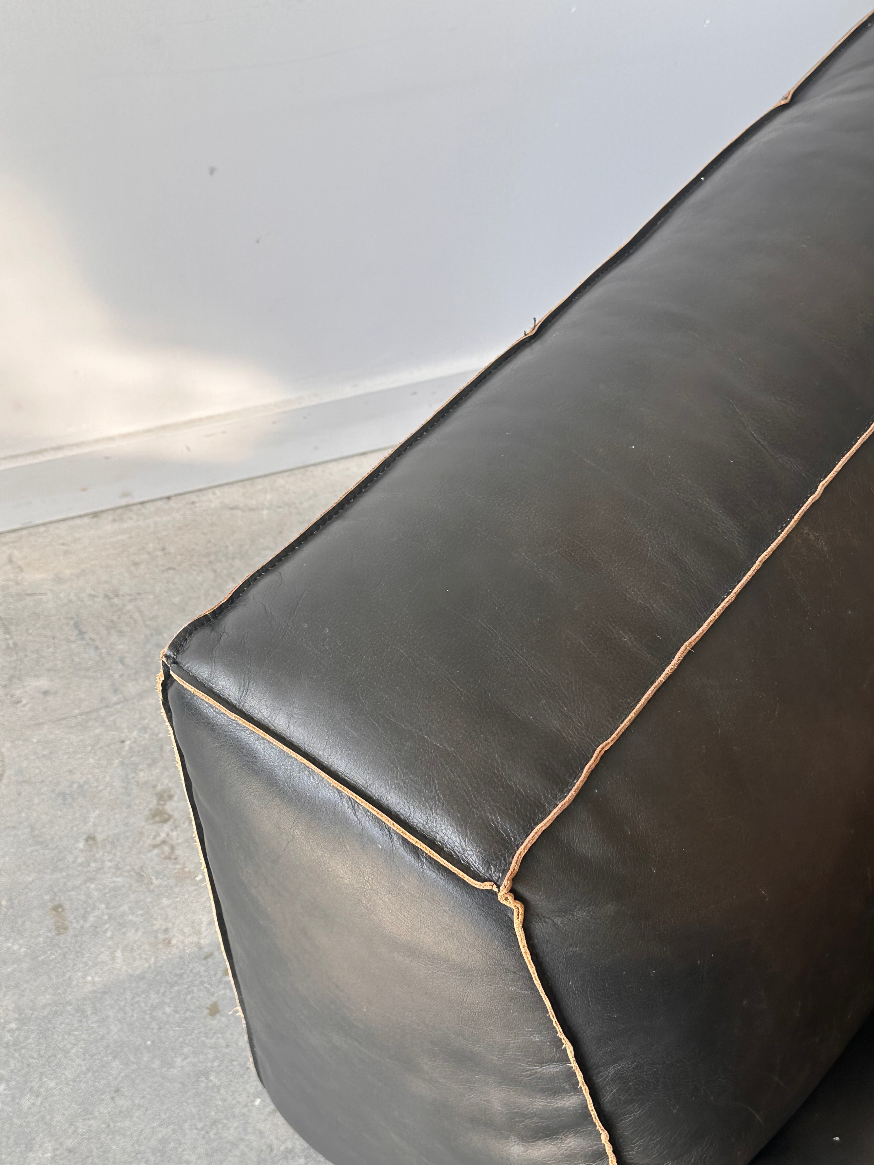 Divan modulaire 5 morceaux en cuir