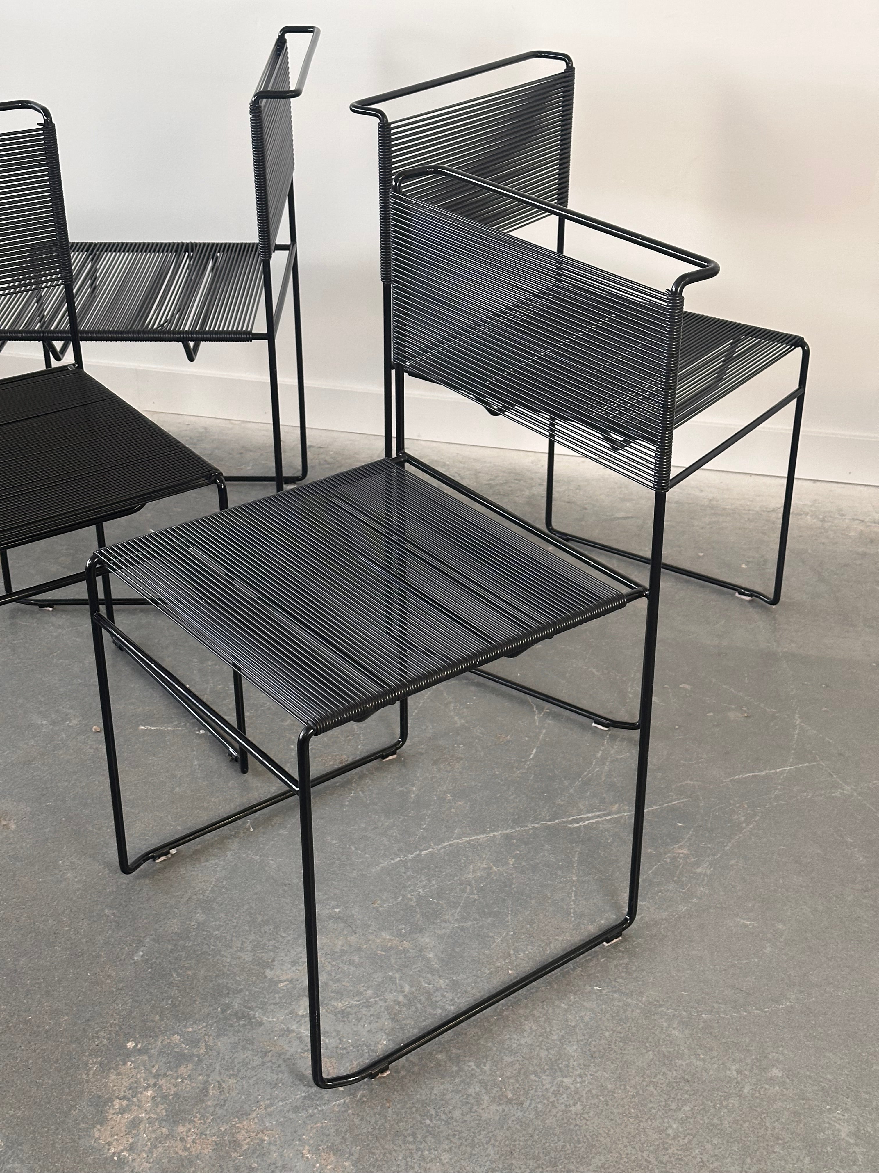 Set 4 Chaises SPAGHETTI par Giandomenico Belotti pour Fly Line, 1970 🇮🇹