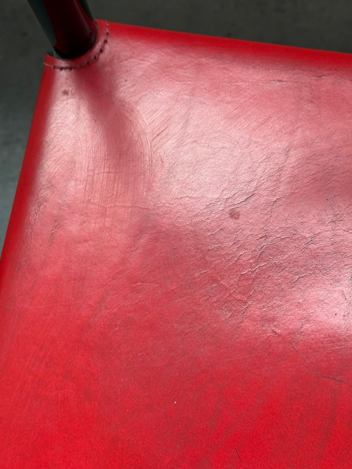 Chaise d’appoint en cuir véritable par Artelano, France 1980s