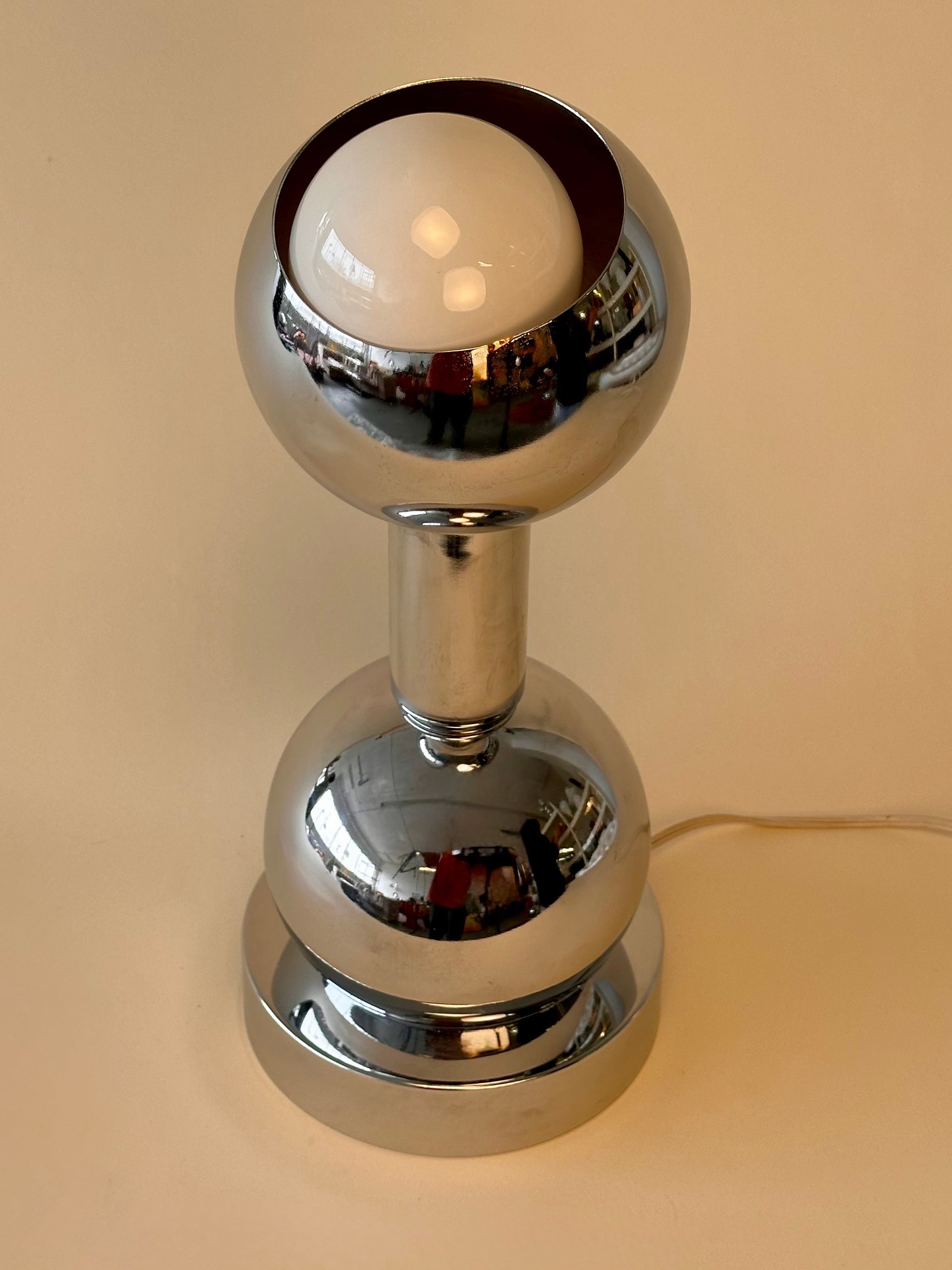Lampe de table eyeball en chrome, 1970s