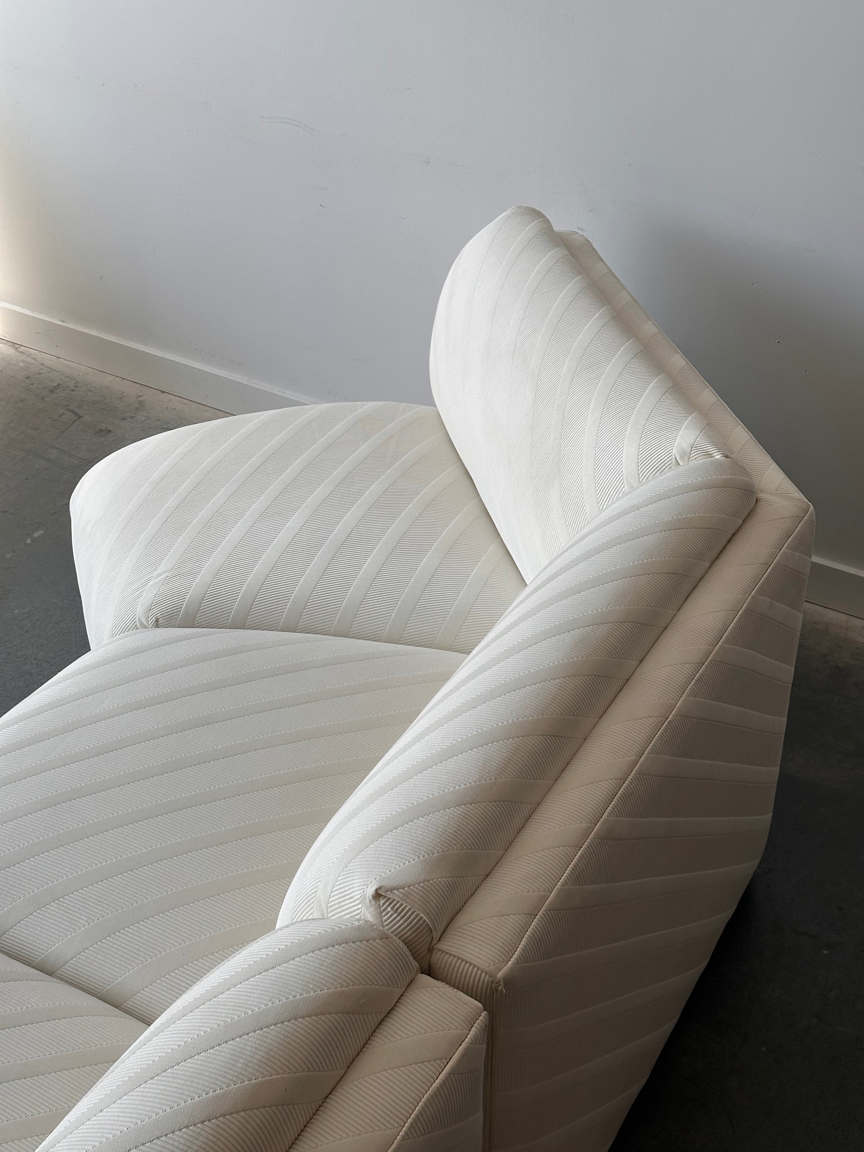 Divan modulaire blanc par Bernhardt